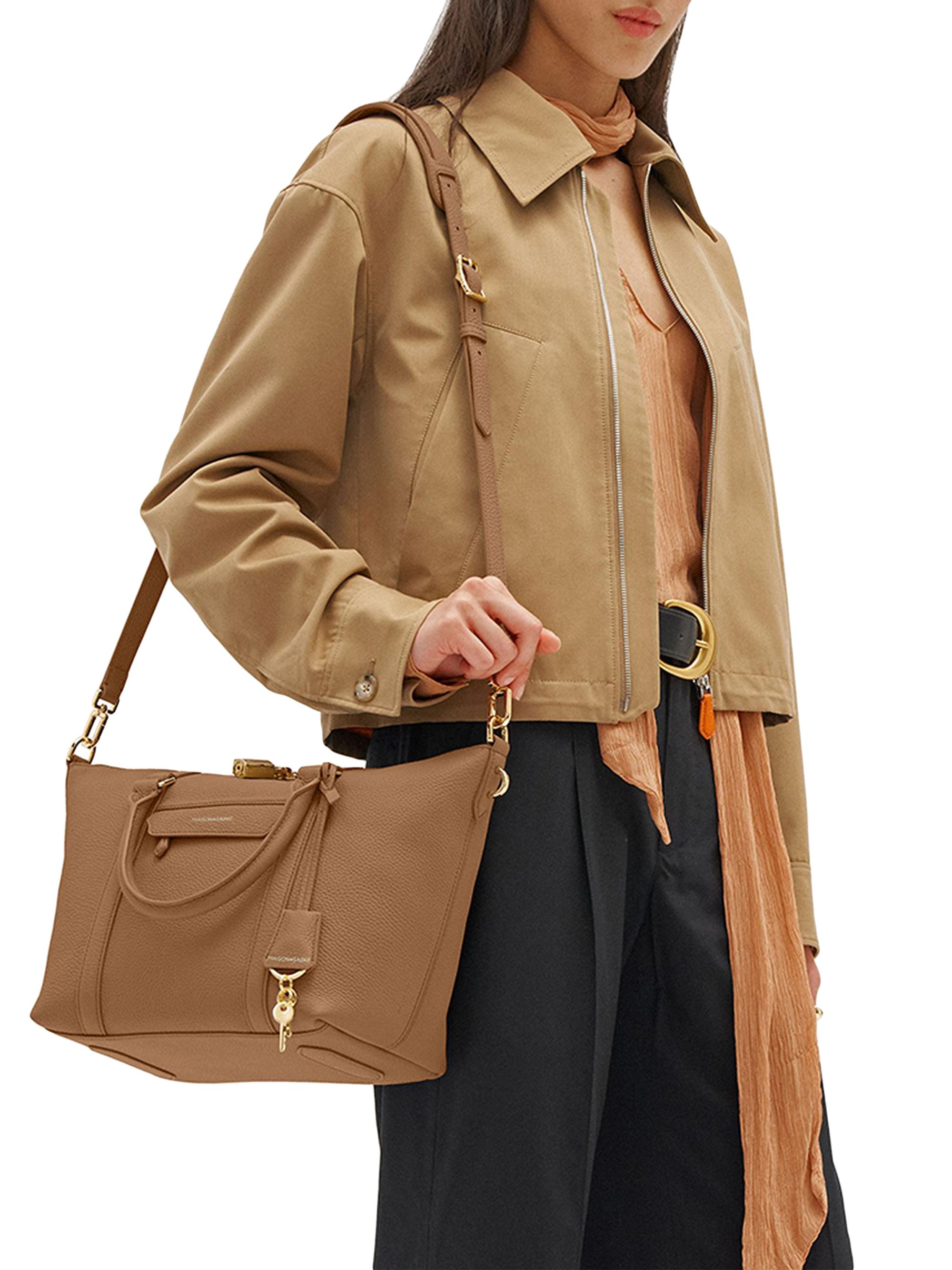 Small Leather Crossbody Weekender Bag