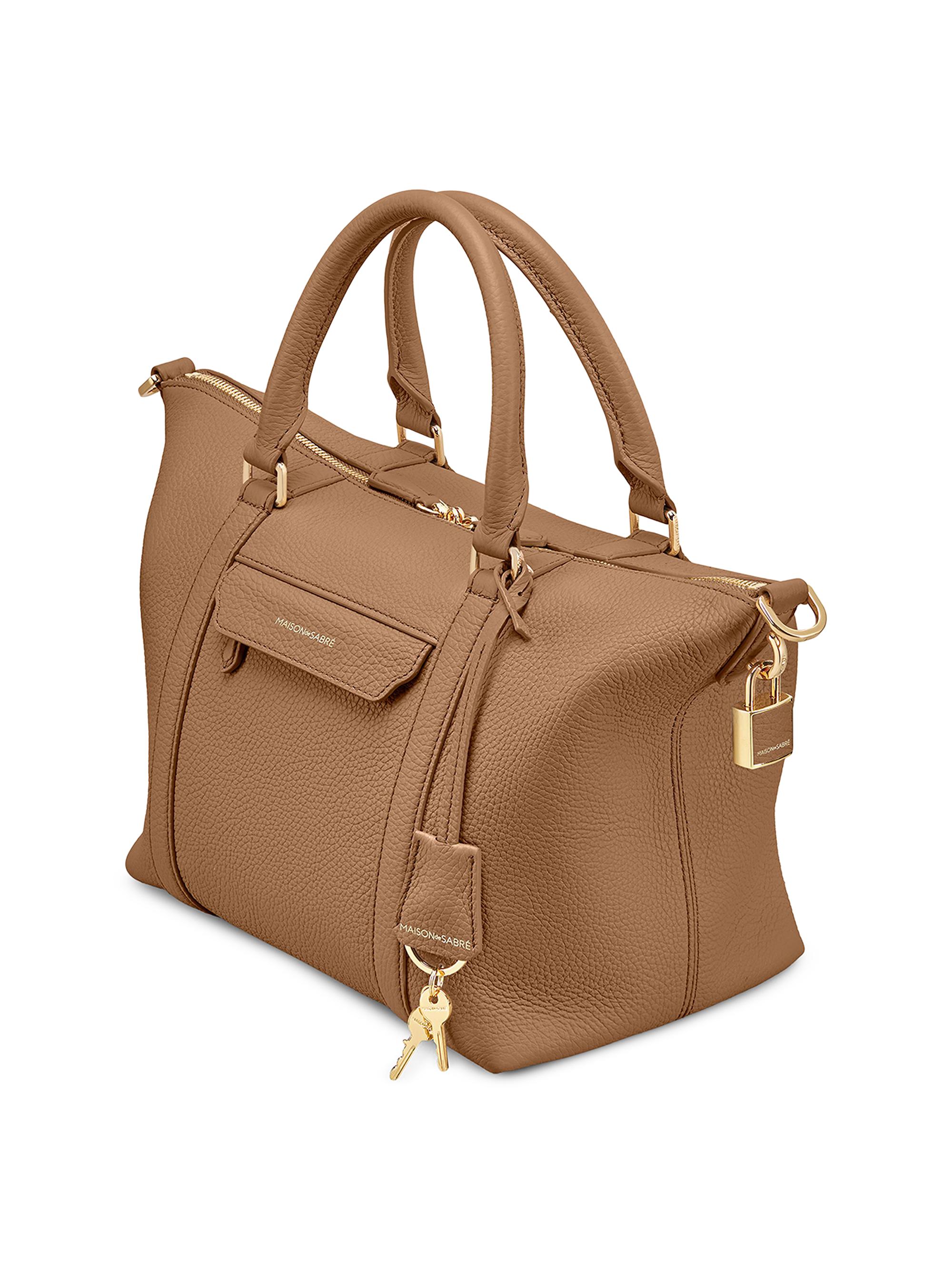 Small Leather Crossbody Weekender Bag