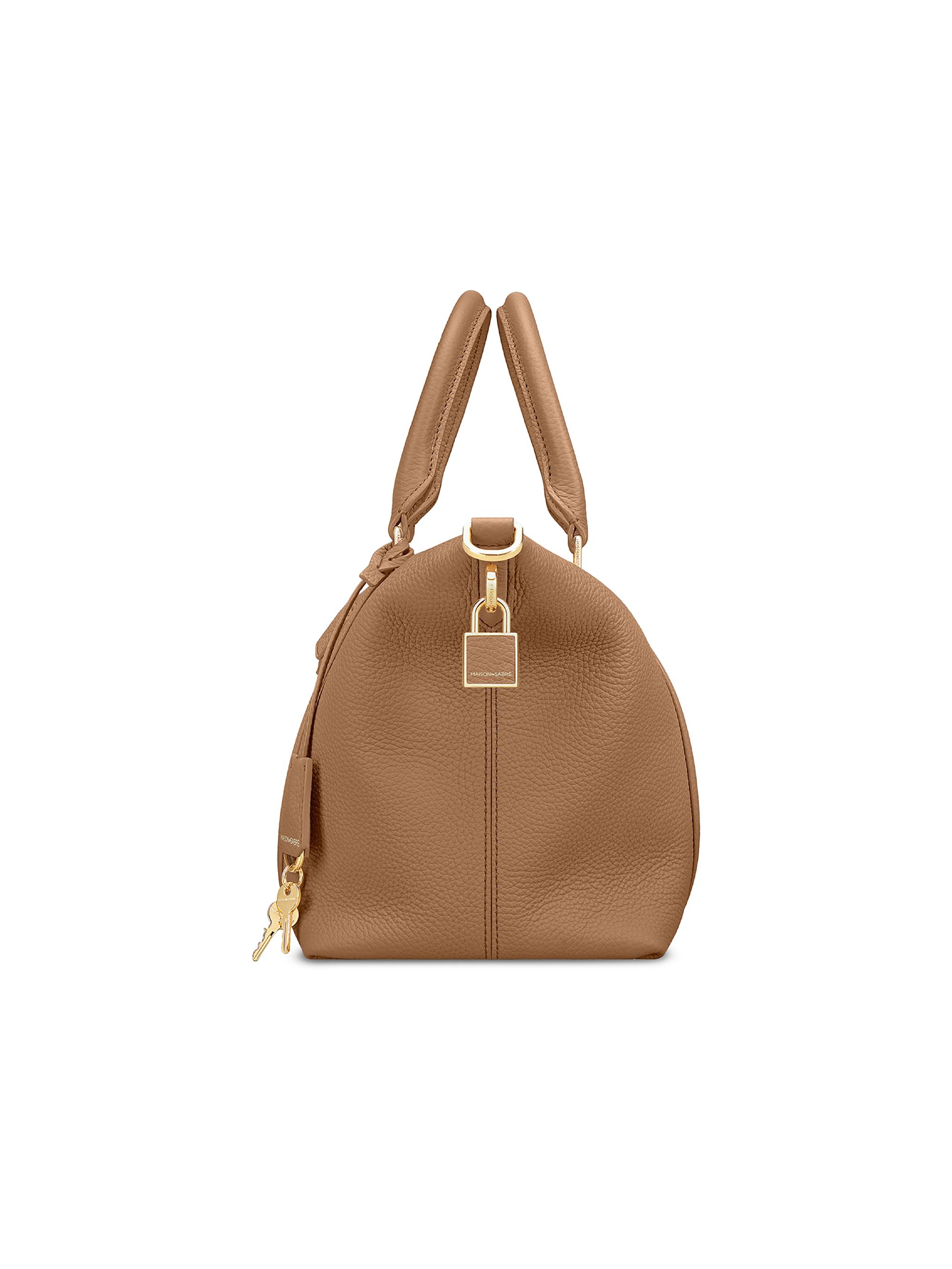 Small Leather Crossbody Weekender Bag