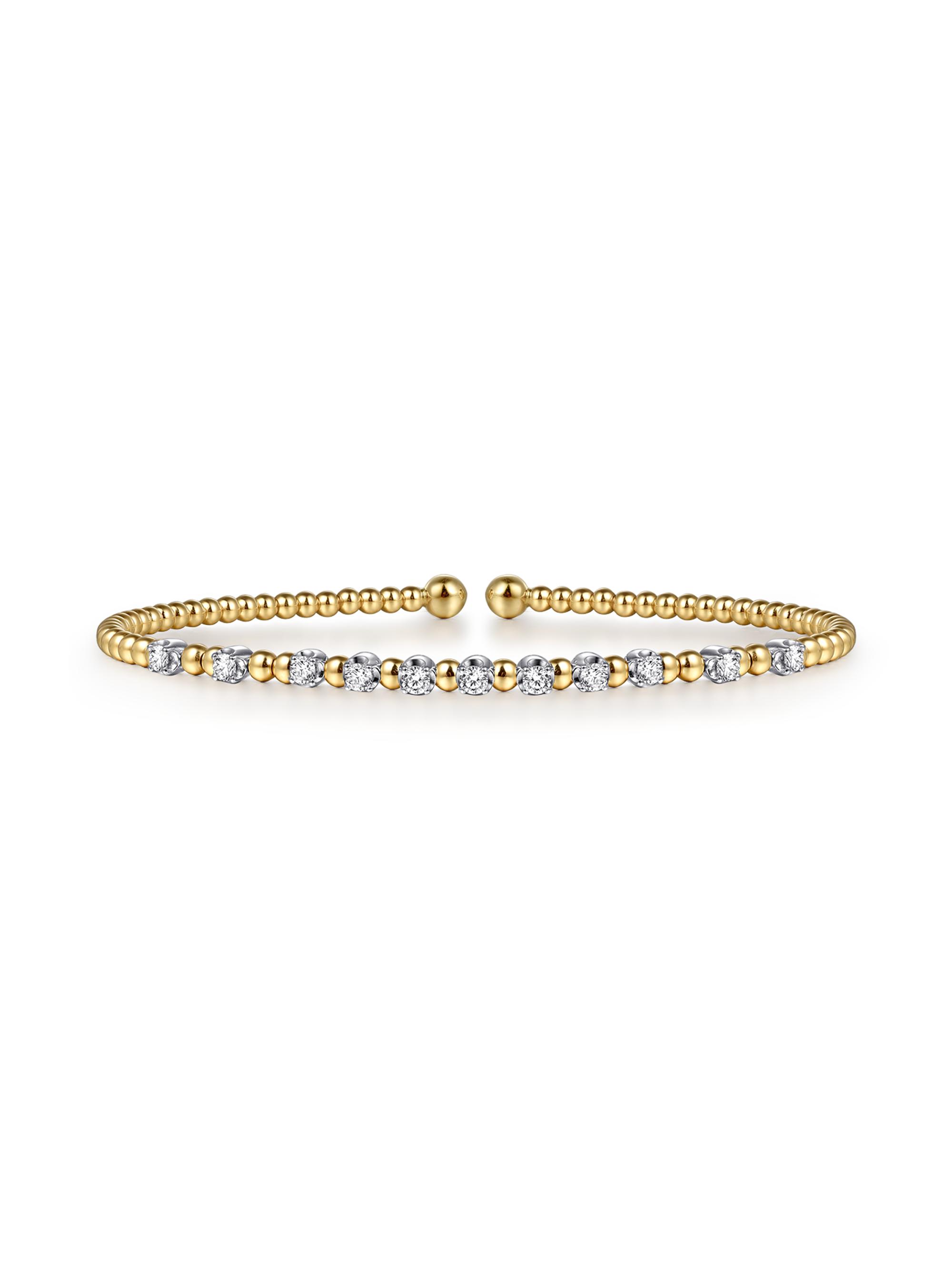 Gabriel & Co Women's Bujukan 14K Gold & 0.20 TCW Diamond Cuff - Yellow Gold