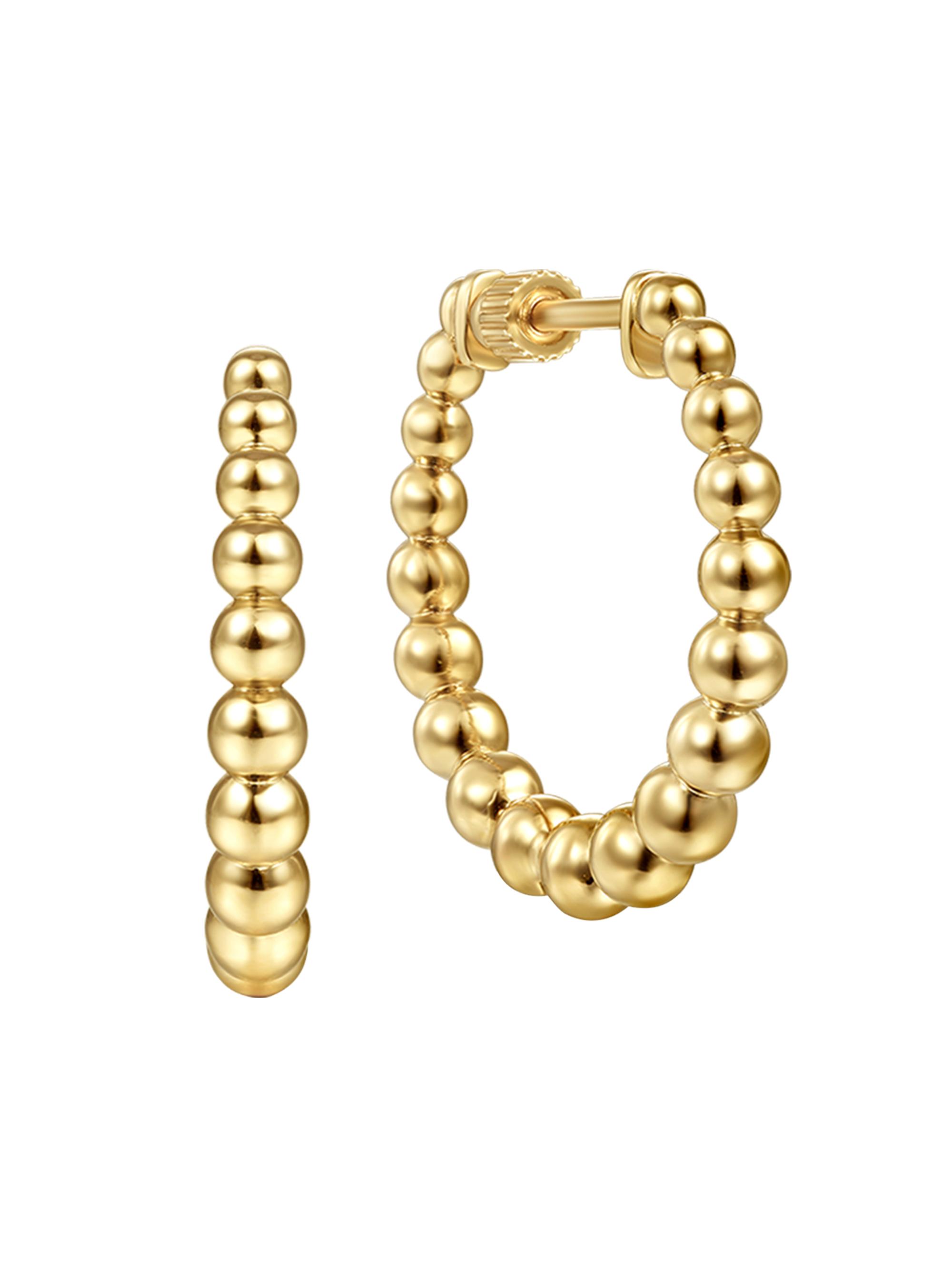 Gabriel & Co Women's Bujukan 14K Yellow Gold Hoop Earrings - Yellow Gold