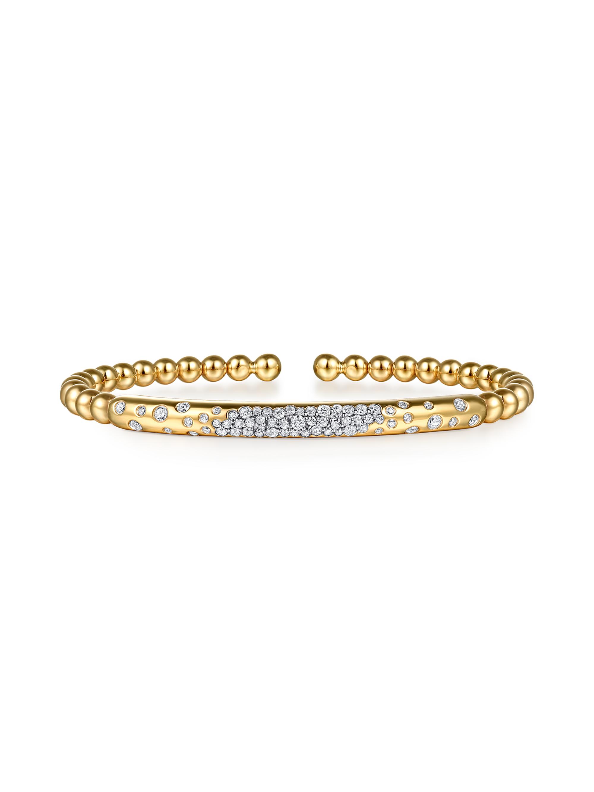 Gabriel & Co Women's Bujukan 14K Yellow Gold & 0.59 TCW Diamond Cuff Bracelet - Yellow Gold