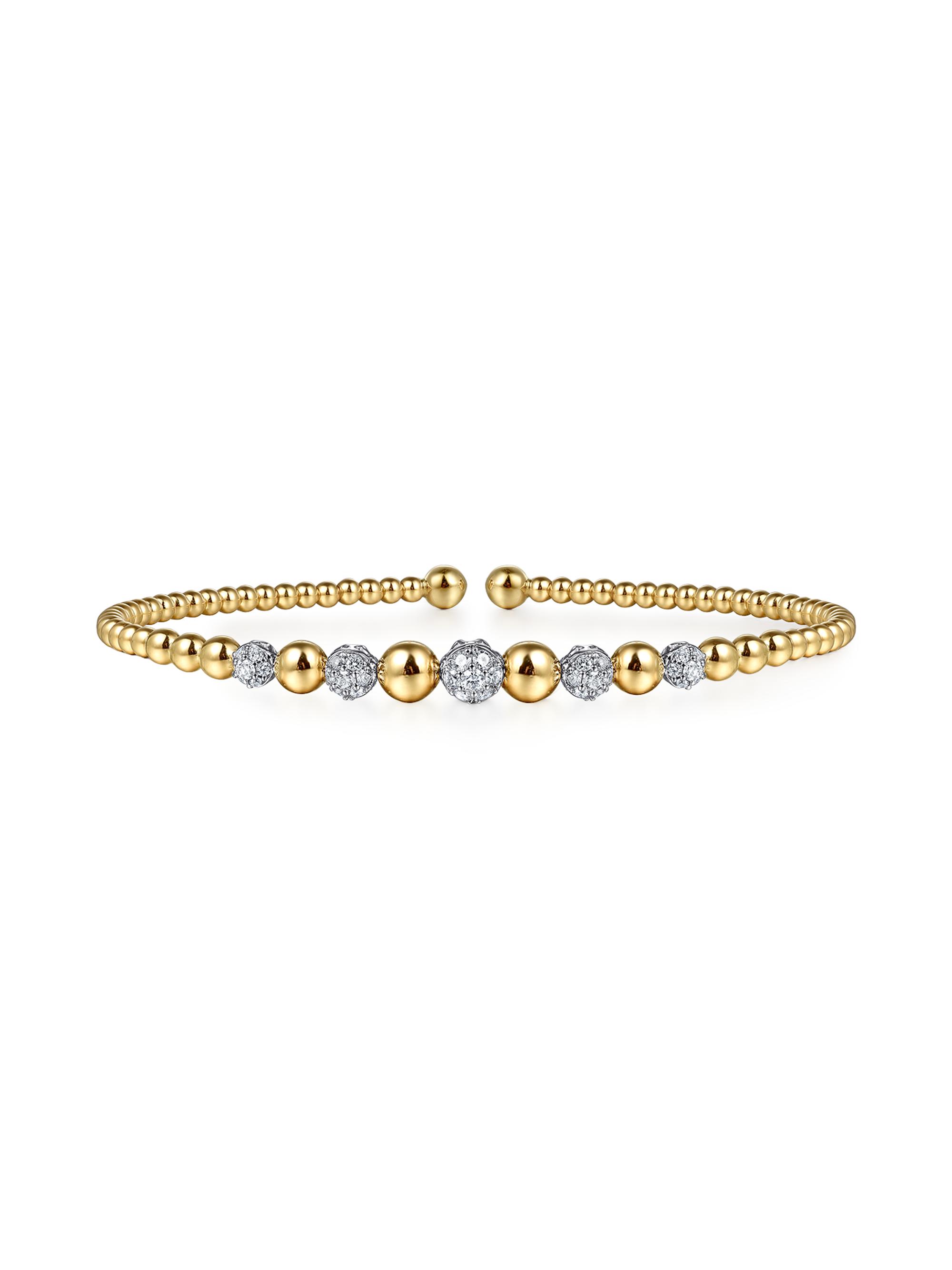 Gabriel & Co Women's Bujukan 14K Gold & 0.35 TCW Diamond Cuff Bracelet - Yellow Gold