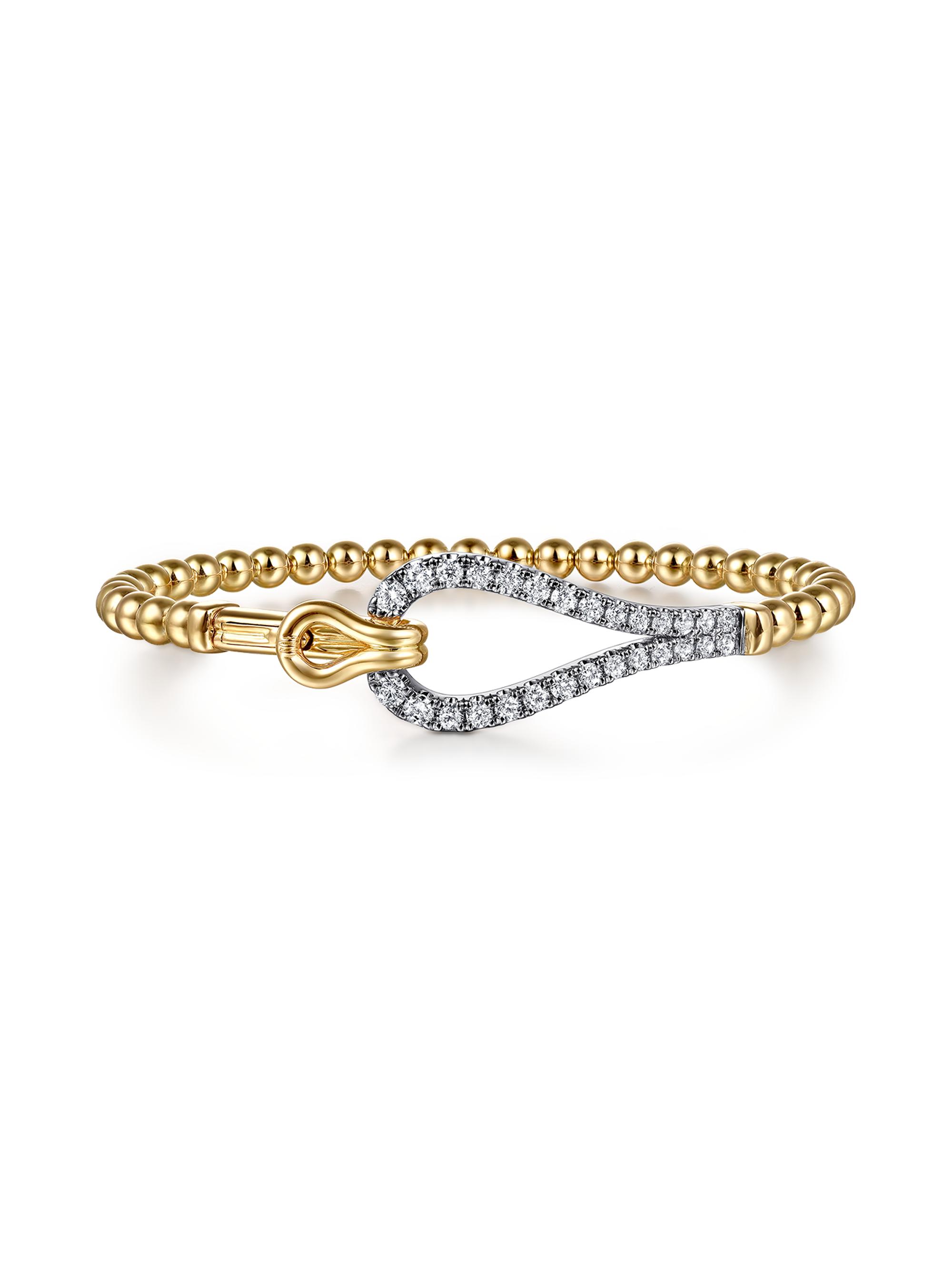 Gabriel & Co Women's Bujukan 14K White & Yellow Gold & 1.02 TCW Diamond Link Bracelet - Yellow Gold