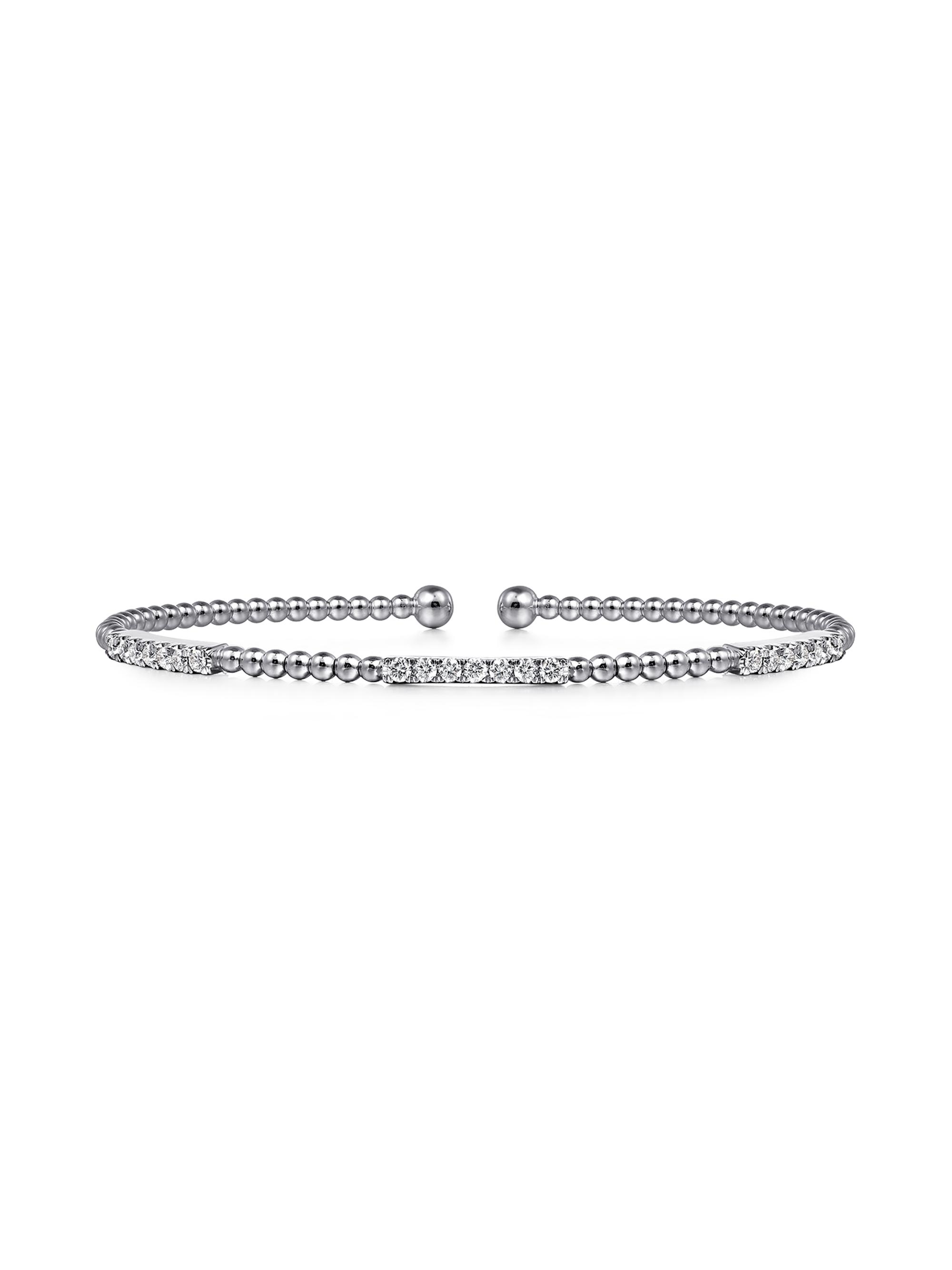 Gabriel & Co Women's Bujukan 14K White Gold & 0.46 TCW Diamond Station Cuff Bracelet - White Gold