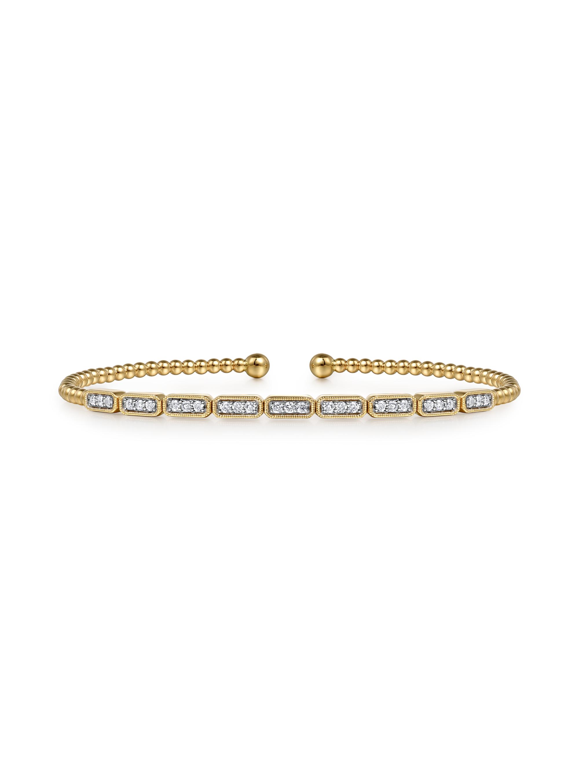 Gabriel & Co Women's Bujukan 14K Yellow Gold & 0.26 TCW Diamond Cuff Bracelet - Yellow Gold