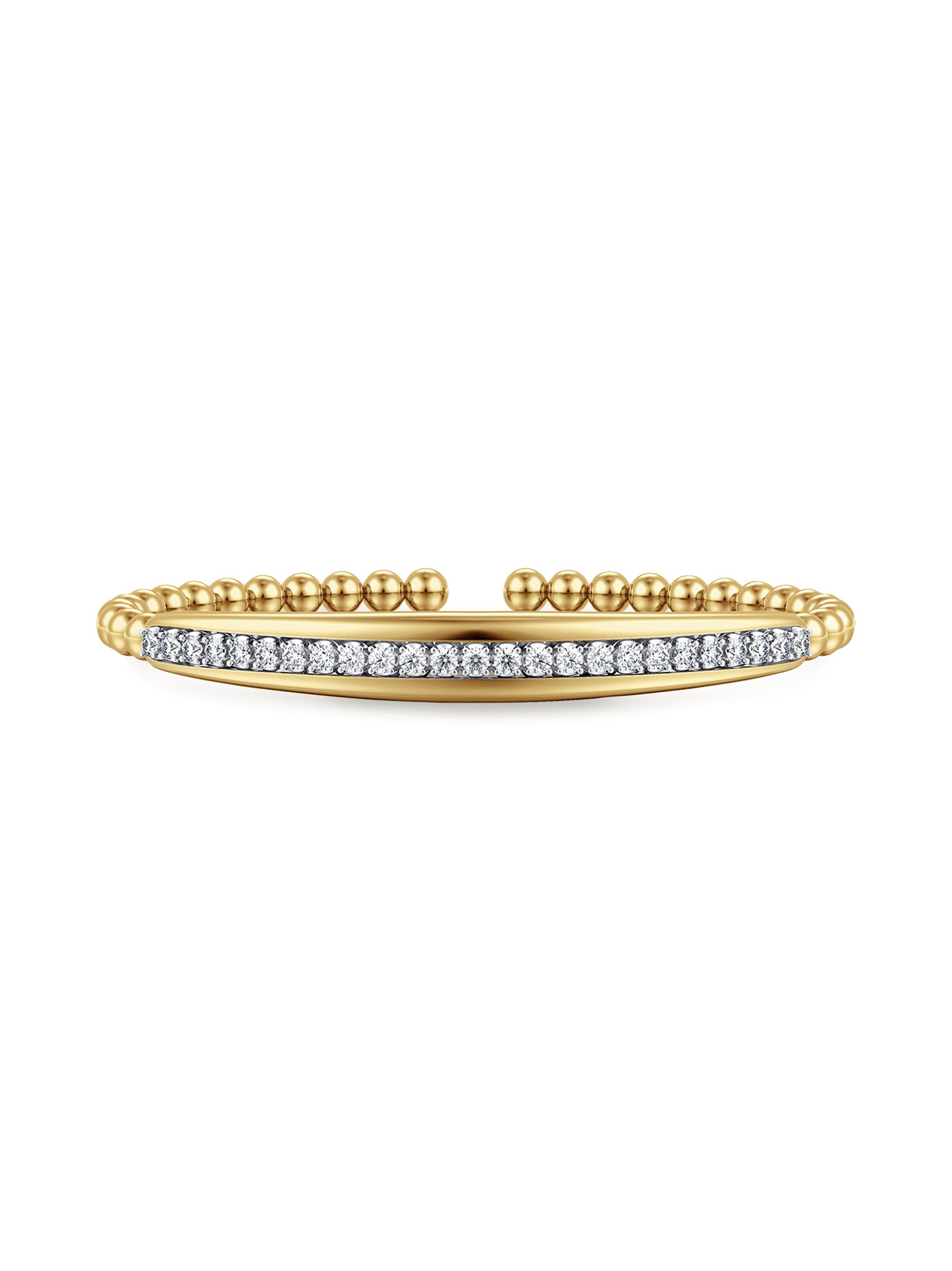 Gabriel & Co Women's Bujukan 14K White & Yellow Gold & 0.75 TCW Diamond Cuff Bracelet - Yellow Gold