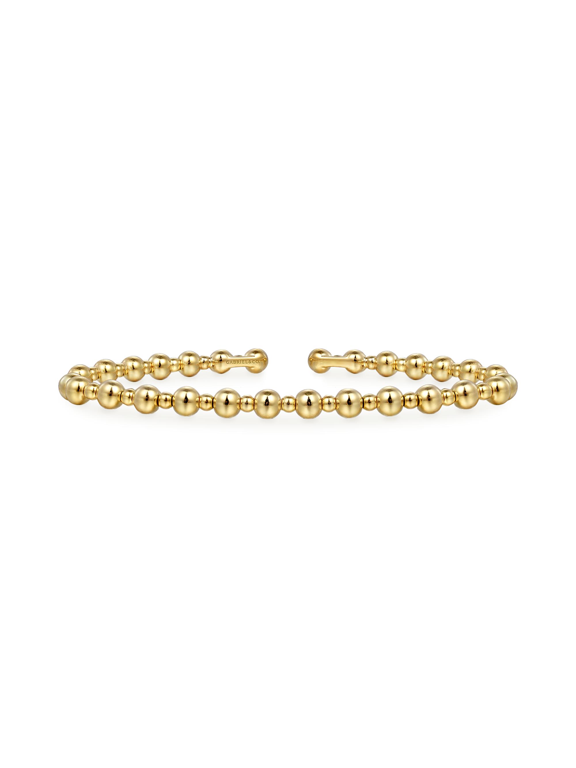 Gabriel & Co Women's Bujukan 14K Yellow Gold Bead Cuff Bracelet - Yellow Gold