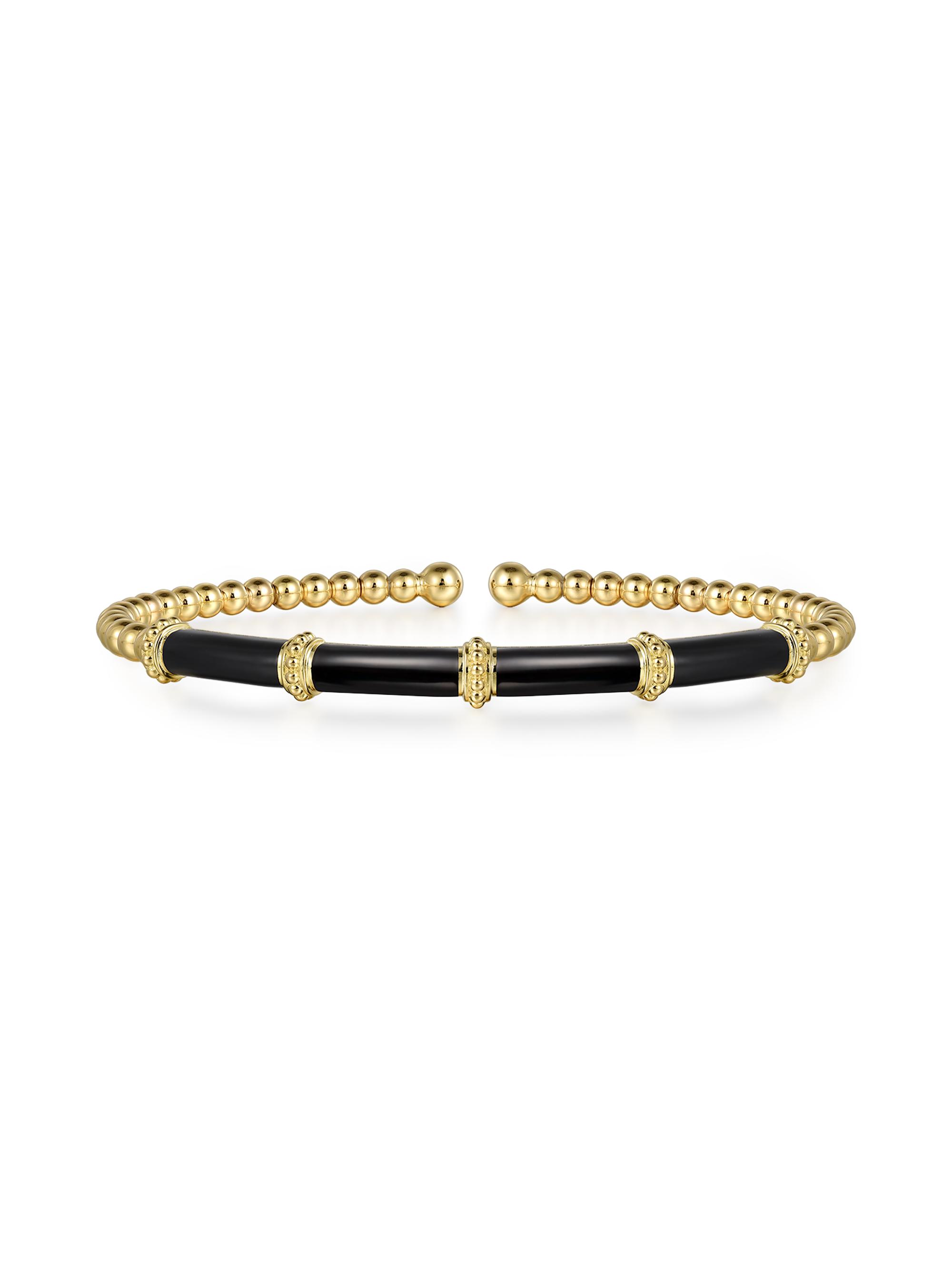 Gabriel & Co Women's Bujukan 14K Yellow Gold, Enamel & 0.14 TCW Diamond Bangle - Yellow Gold