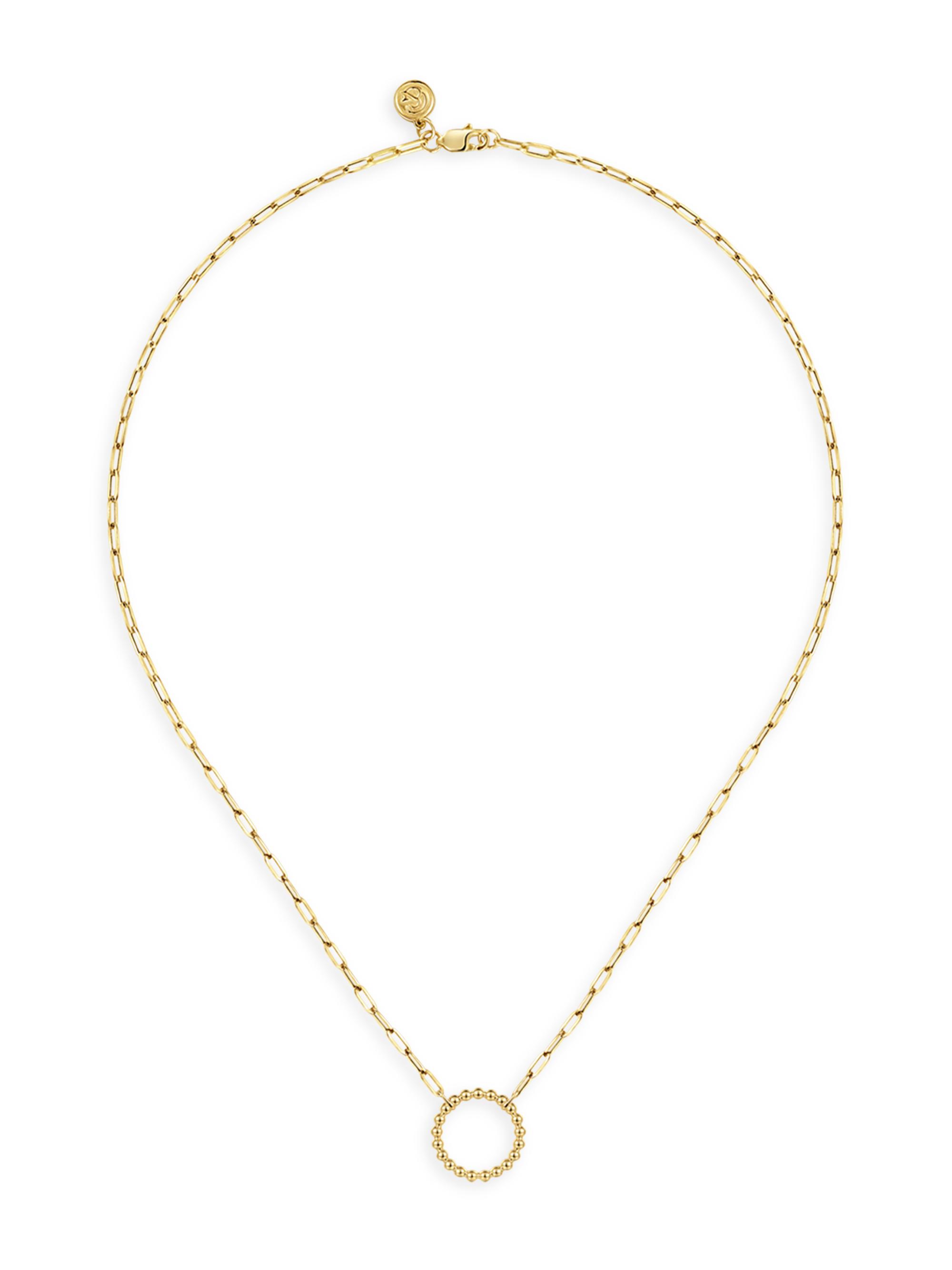 Gabriel & Co Women's Bujukan 14K Yellow Gold Circle Pendant Necklace - Yellow Gold