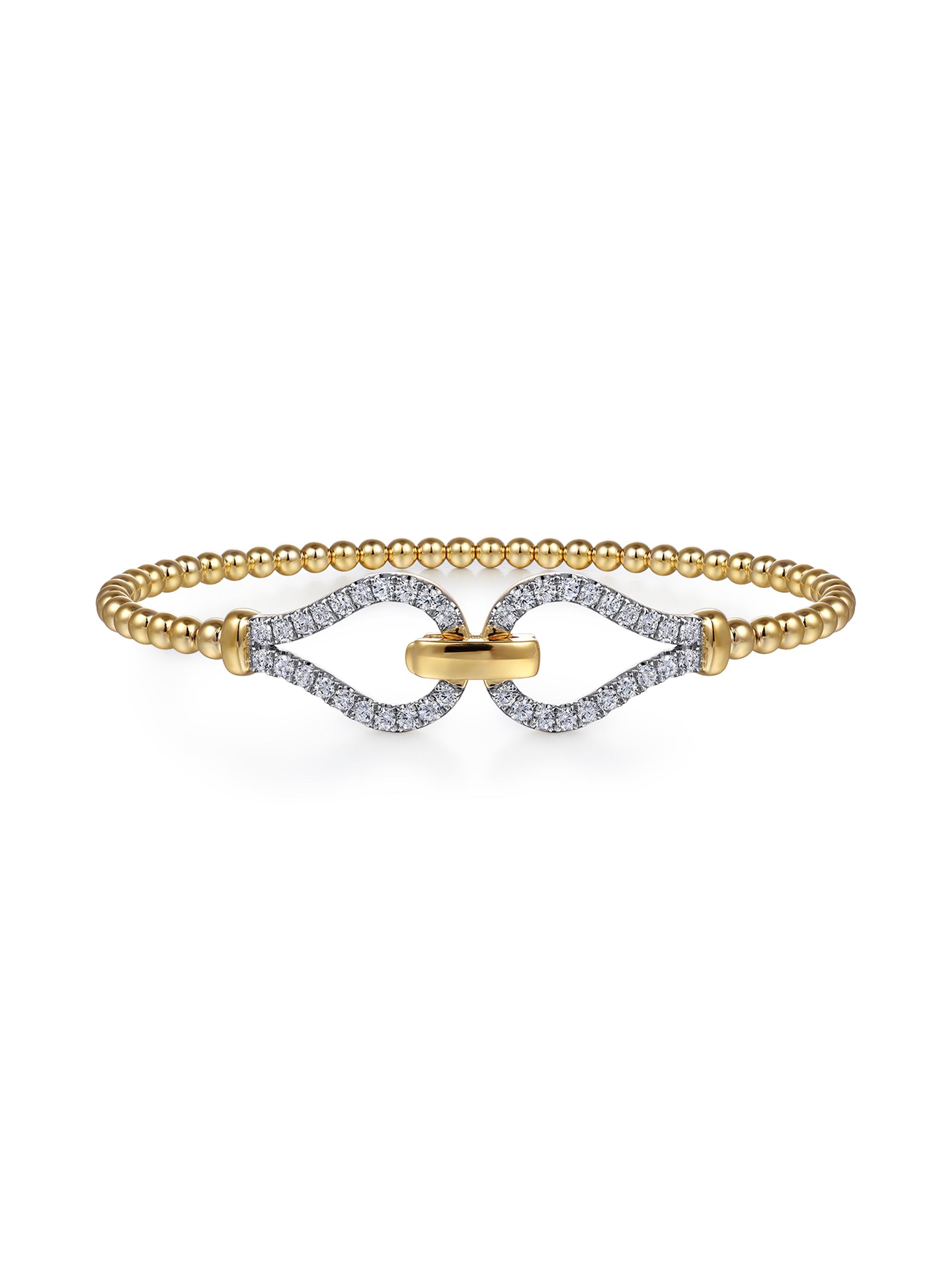 Gabriel & Co Women's Bujukan 14K Yellow Gold & 0.75 TCW Diamond Bangle - Yellow Gold