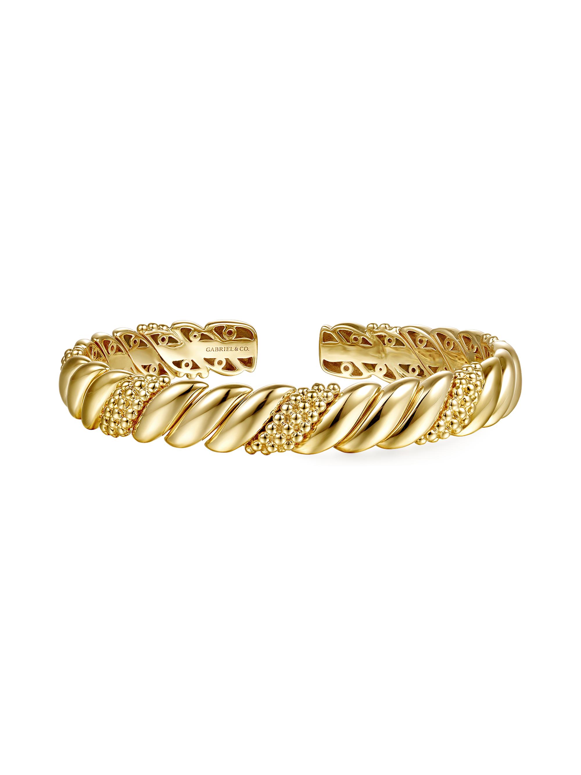 Gabriel & Co Women's Bujukan 14K Yellow Gold Twisted Cuff Bracelet - Yellow Gold