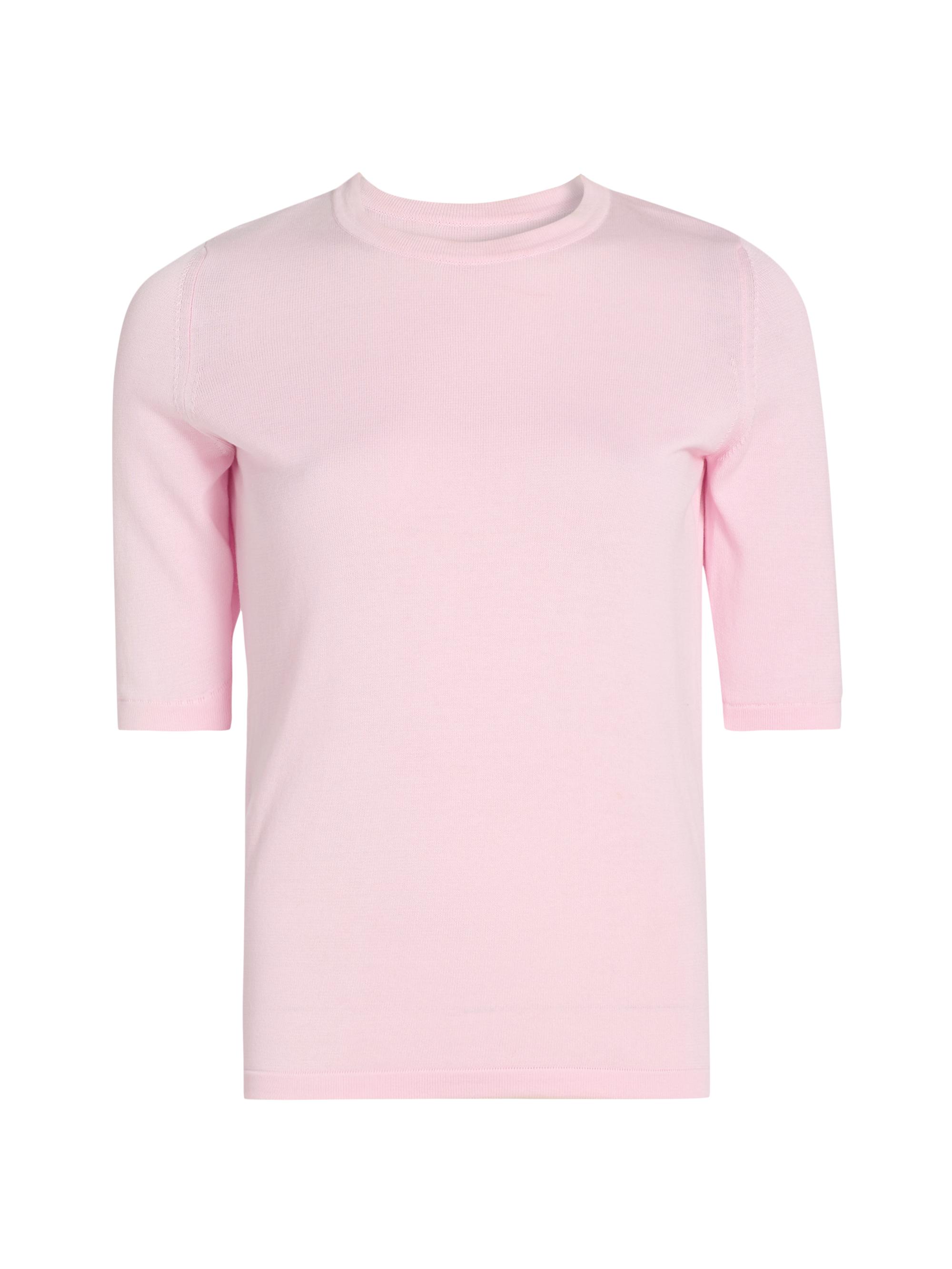 Fabiana Filippi Women's Tulle-Cuff Cotton Top - Rosa Petalo