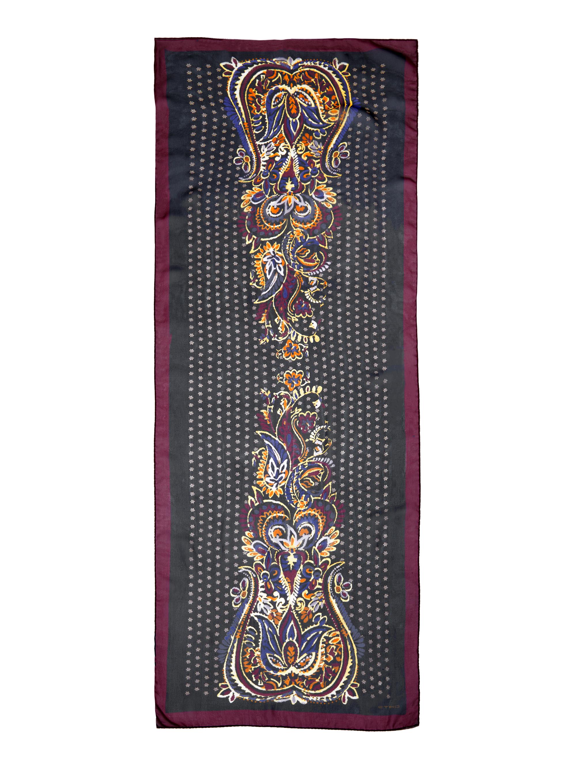 Etro Women's Tosca Printed Silk Scarf - Printed Black