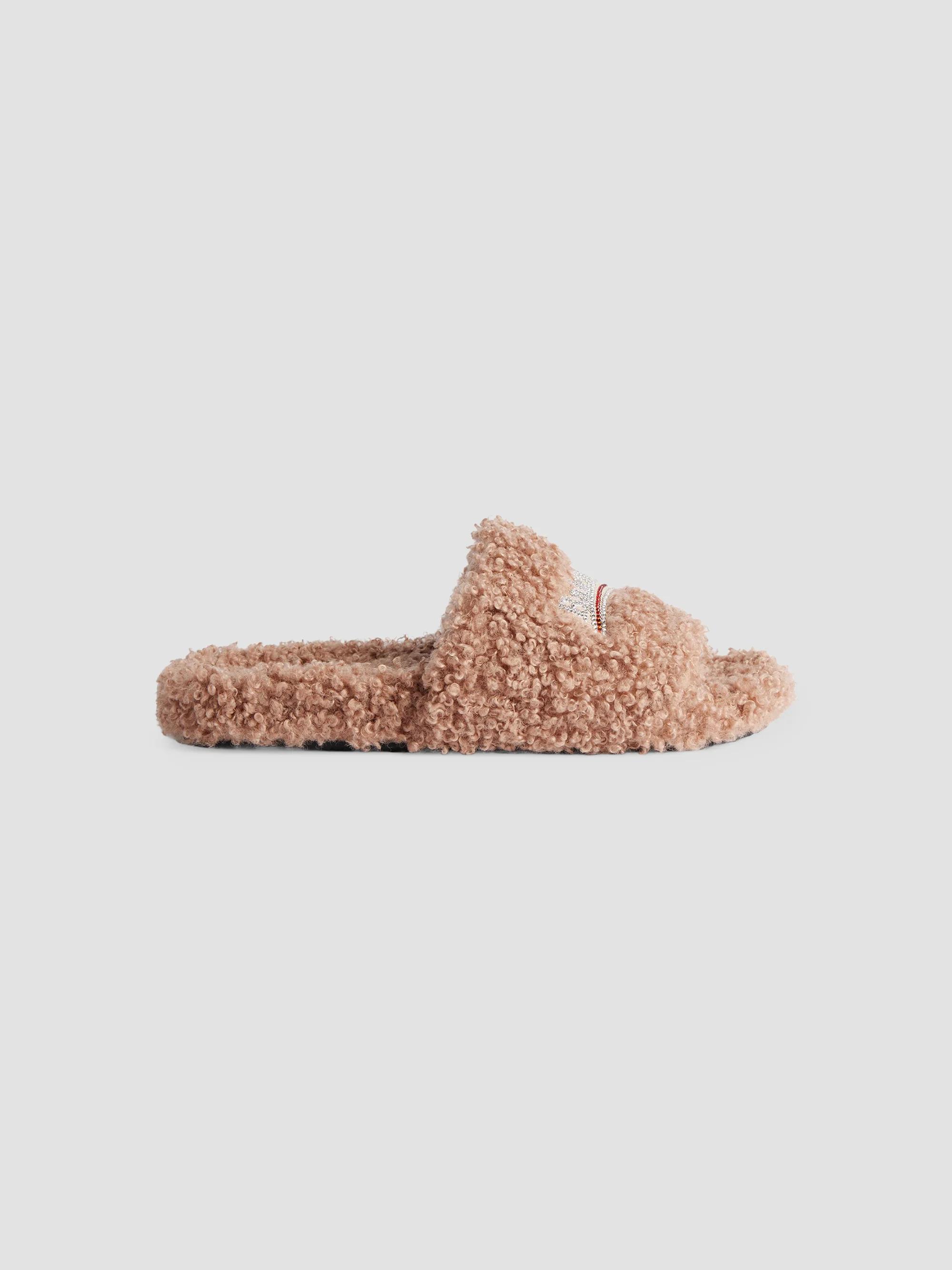 Balenciaga Furry Slide Sandals | Saks Fifth Avenue