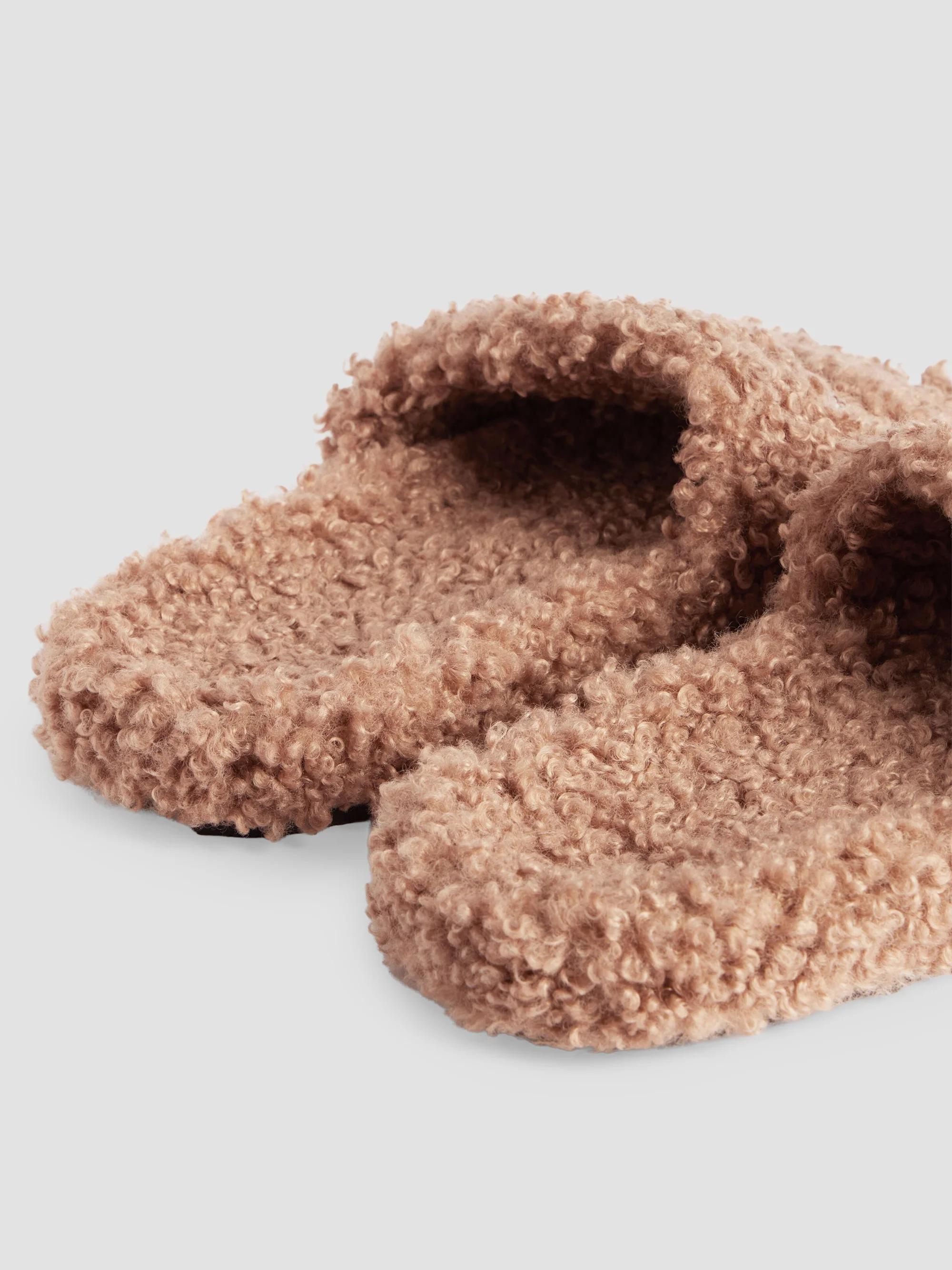 Balenciaga Furry Slide Sandals | Saks Fifth Avenue