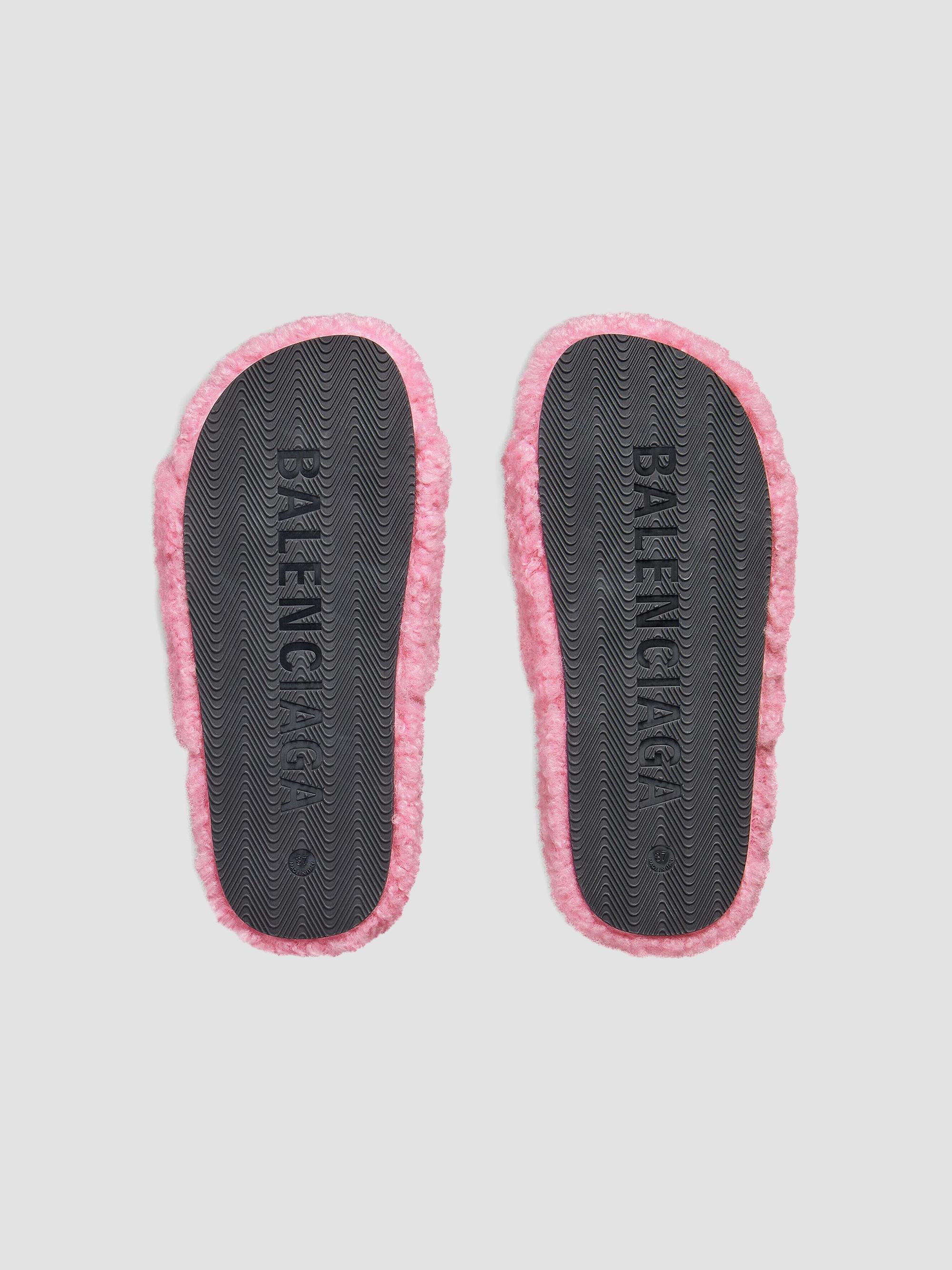 Balenciaga Women's Furry Slide Sandals - Sweet Pink | Thumbnail 7