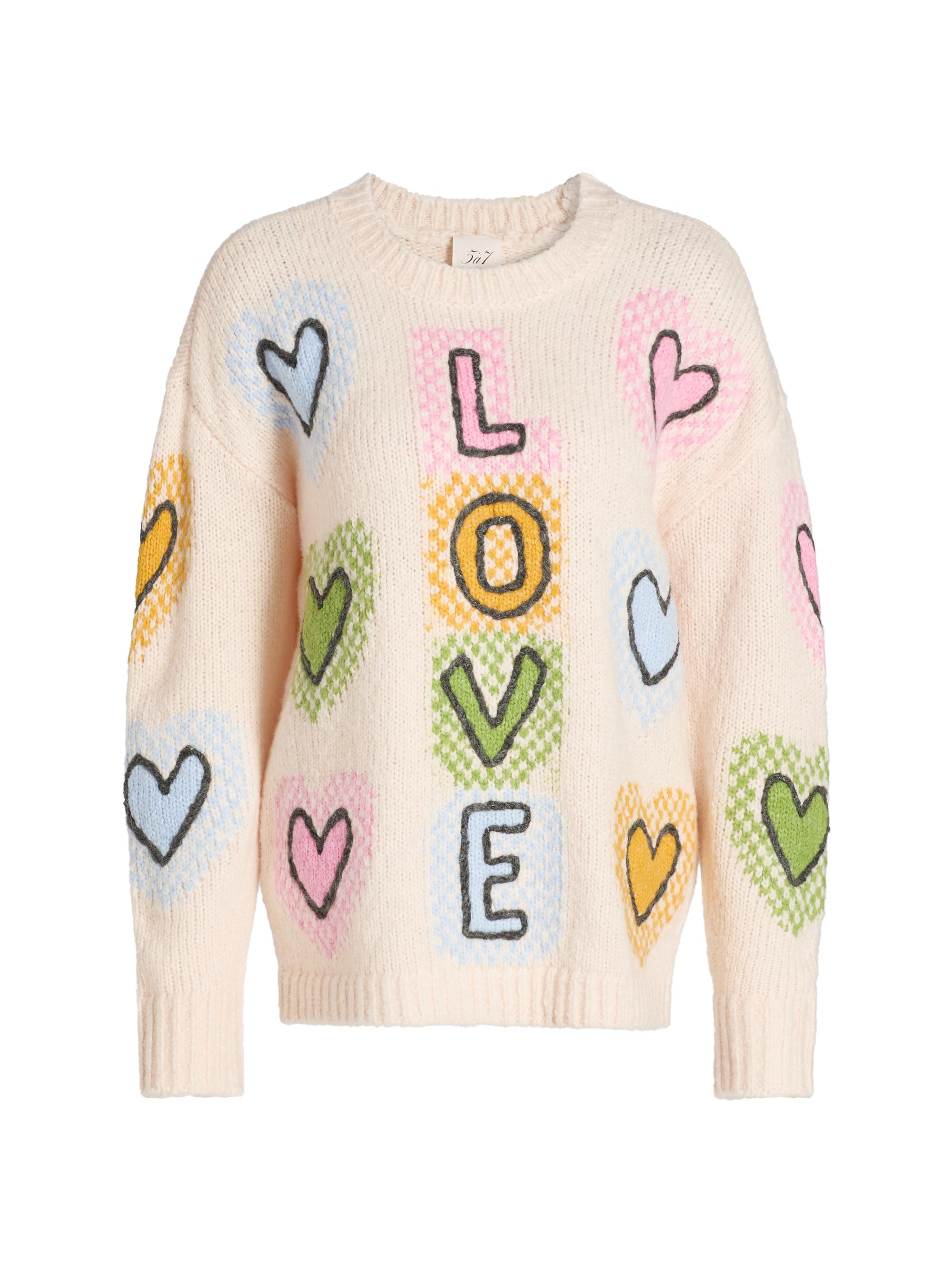 Cinq à Sept Women's Love Cotton-Blend Crewneck Sweater -  Multi