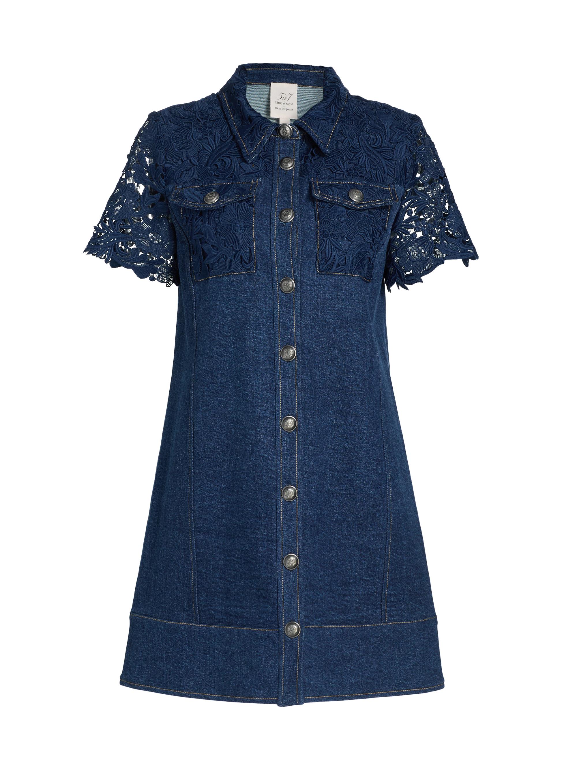 Cinq à Sept Women's Cortland Denim Button-Front Minidress - Navy