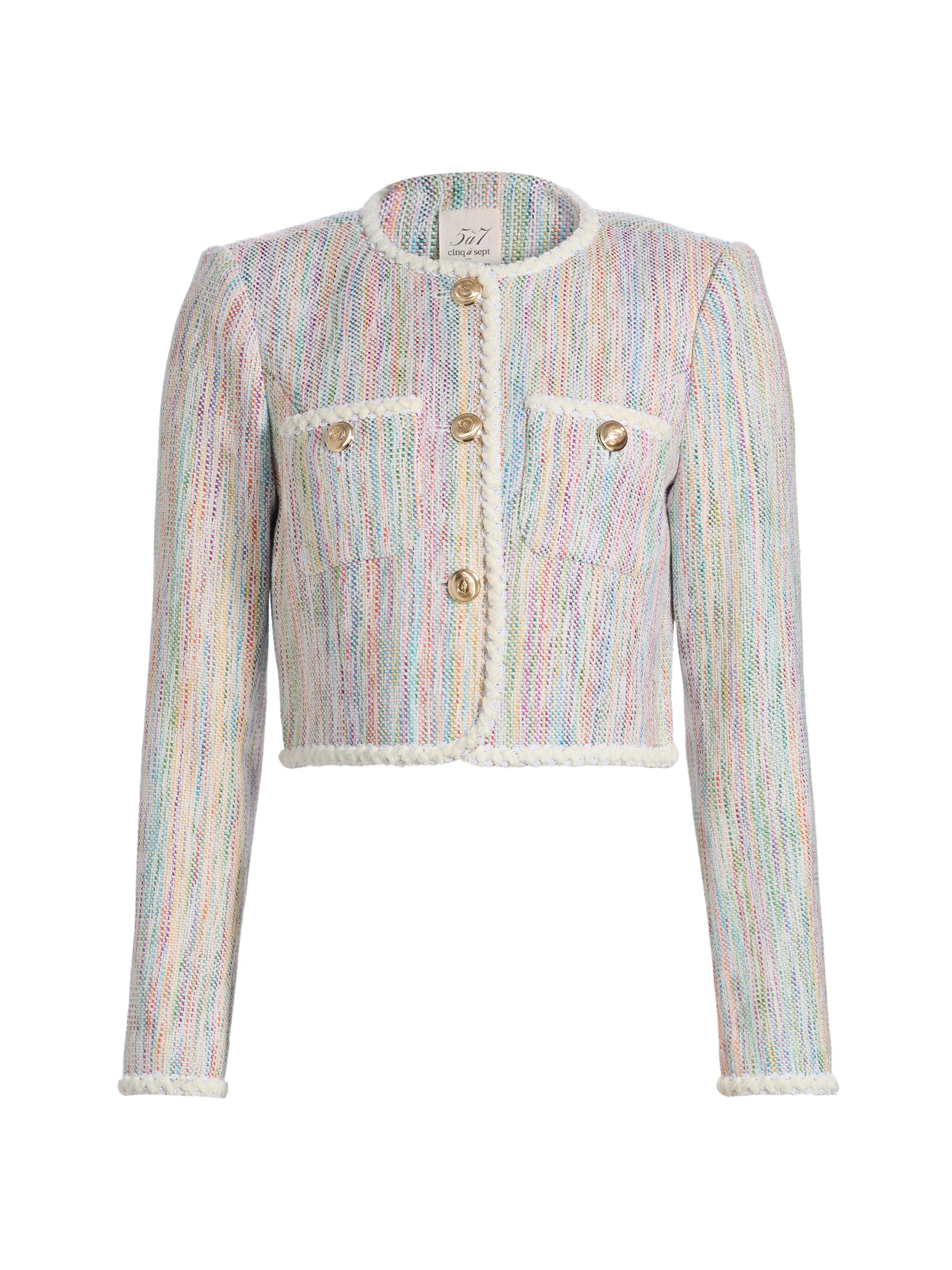 Cinq à Sept Women's Auden Tweed Crop Jacket -  Multi
