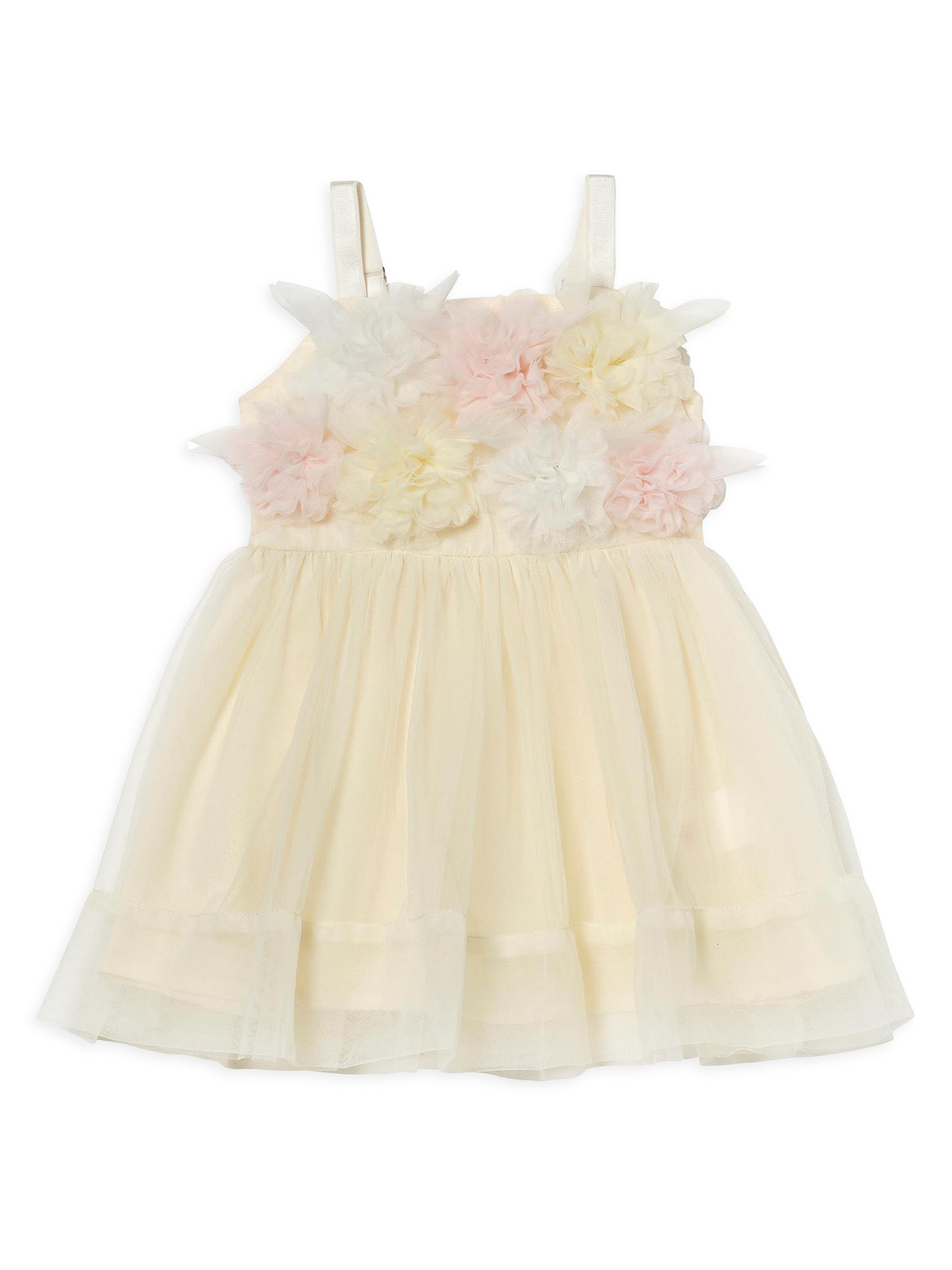 Tutu Du Monde Baby Girl's Elysian Tides Bébé Tide Blossom Tulle Dress - Daffodil 18 Months
