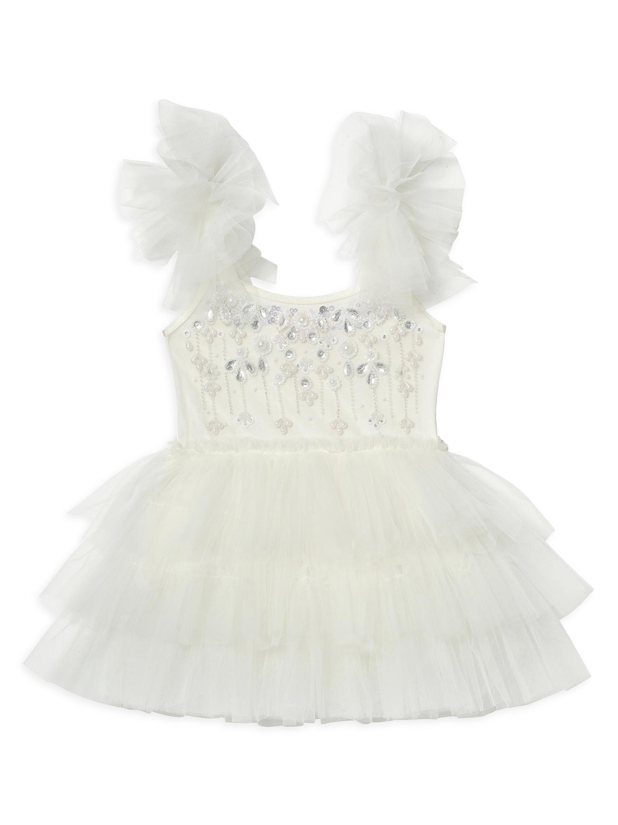 Tutu Du Monde Baby Girl's Elysian Tides Bébé Whispers Of The Deep Tutu Dress - Milk 6 Months
