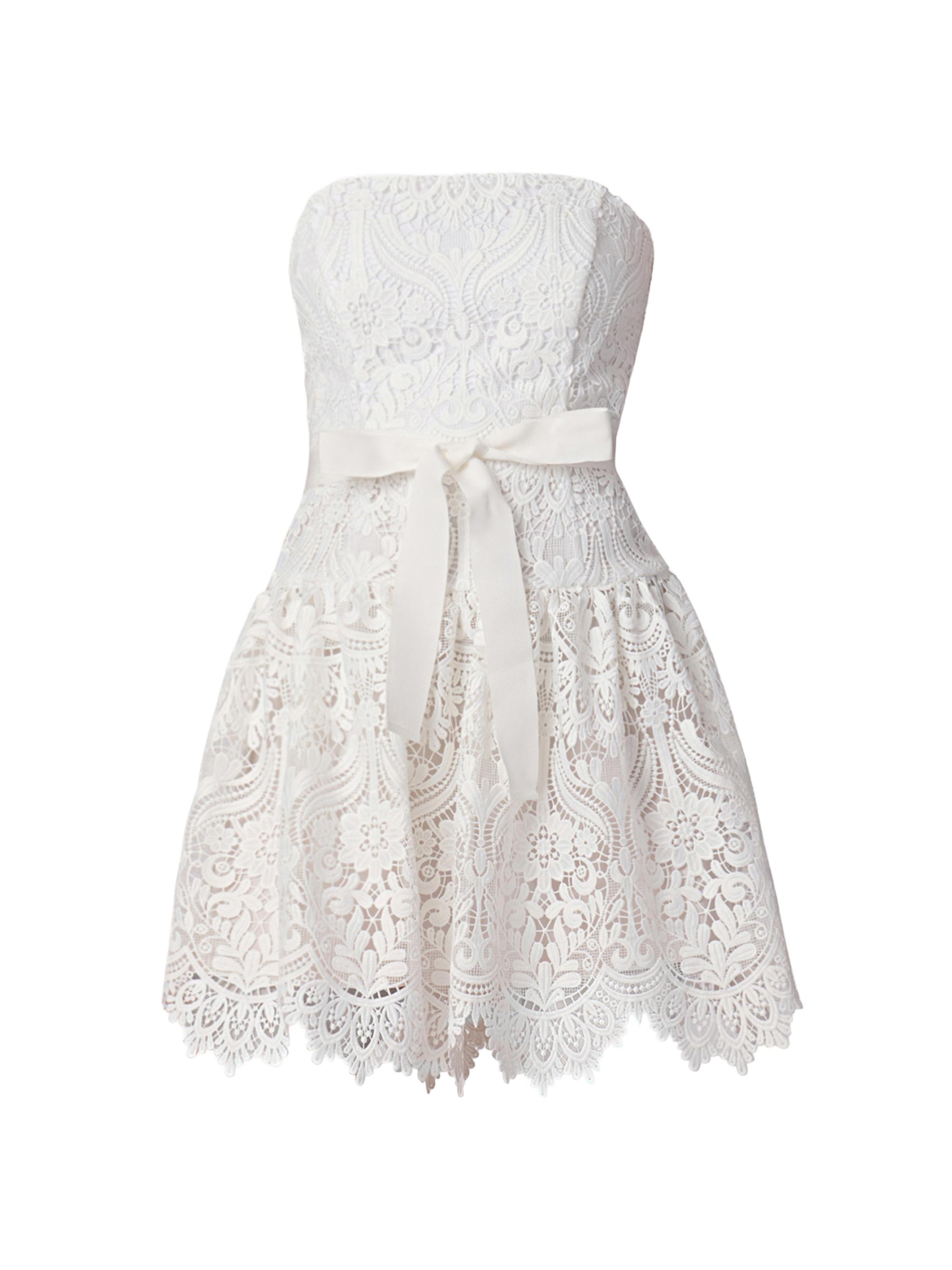 white off shoulder lace dress Off The Shoulder Lace Dress Black / M main image 1