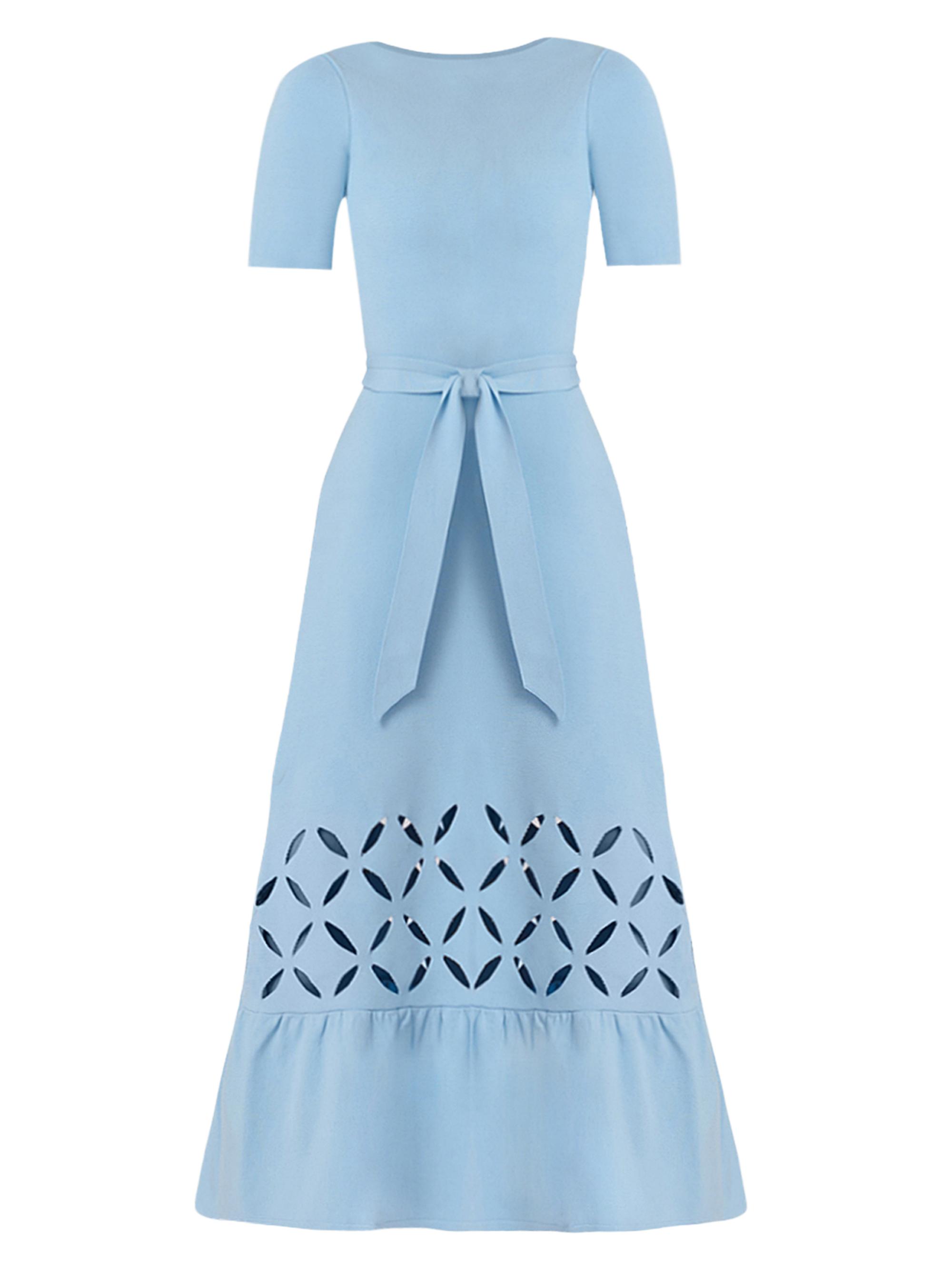 Shoshanna Women's Pendelton A-Line Midi-Dress - Sky Blue