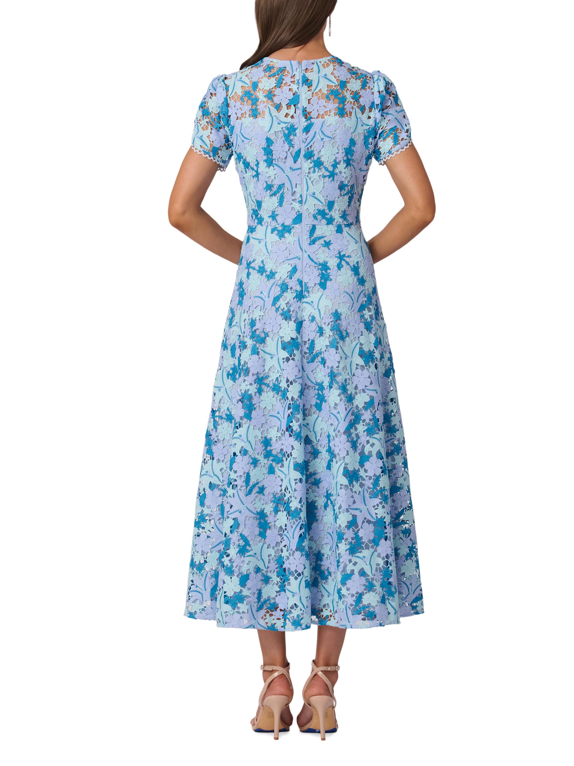 Shoshanna Preston Lace Tea-Length Dress | Saks Fifth Avenue