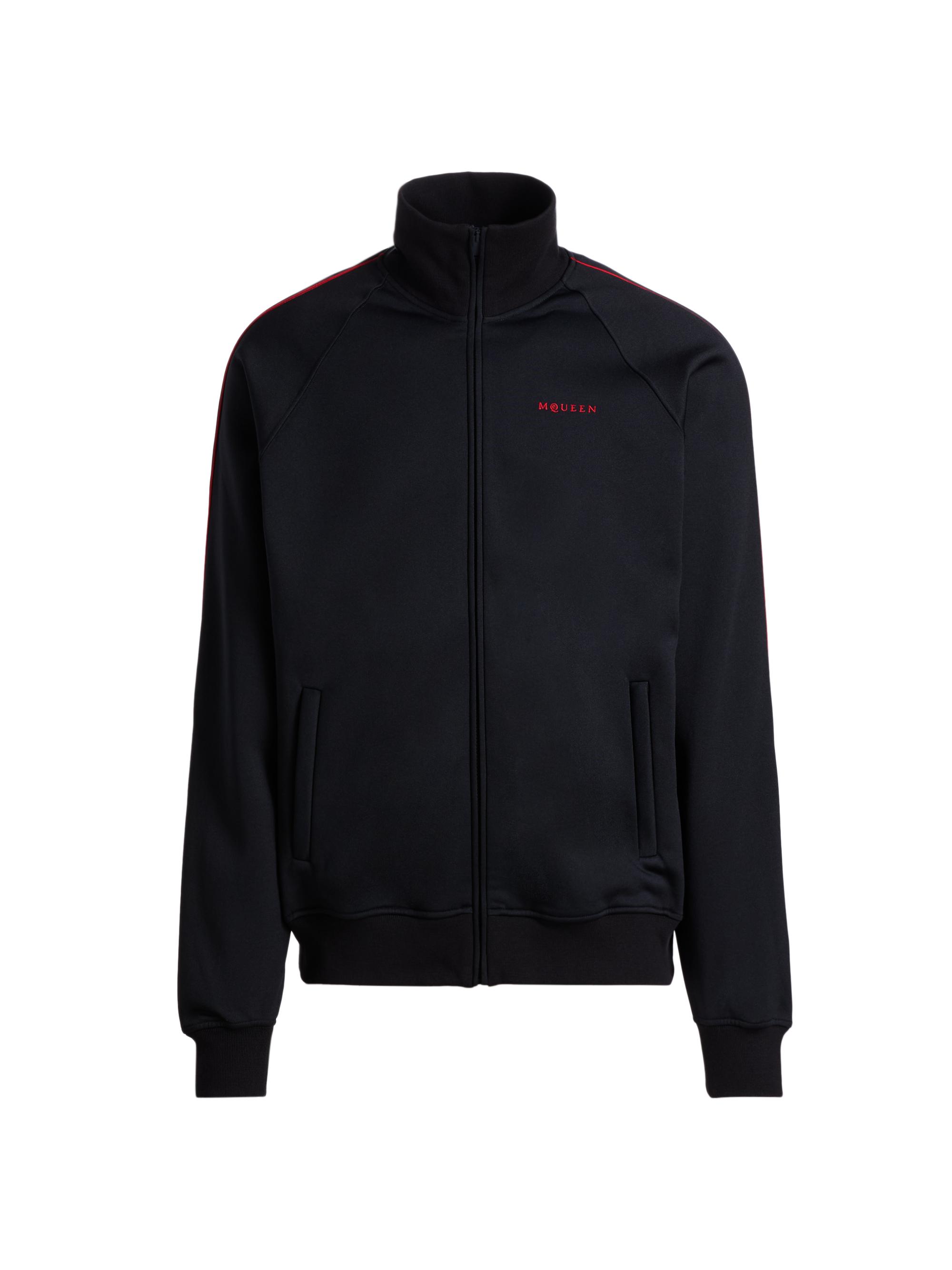McQueen Men's Logo Cotton-Blend Track Jacket - Midnight