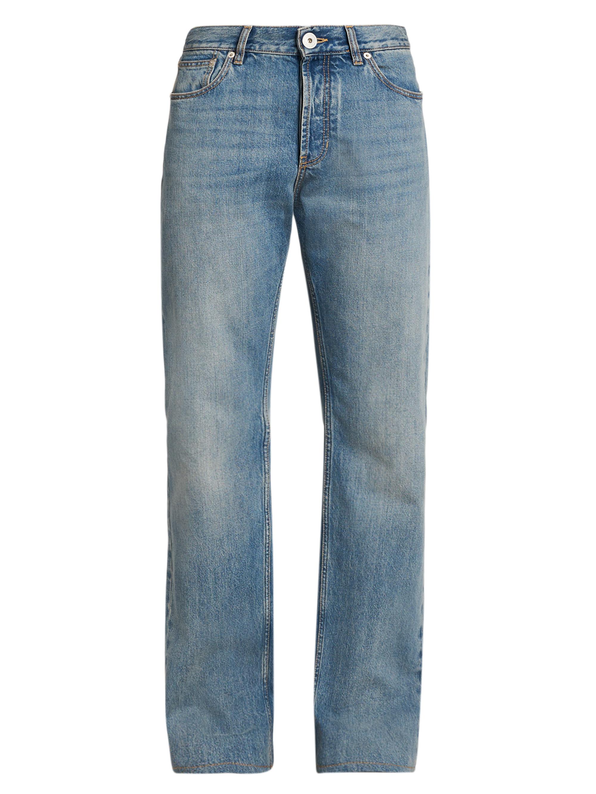 McQueen Men's Francis Straight-Leg Jeans - Blue Washed