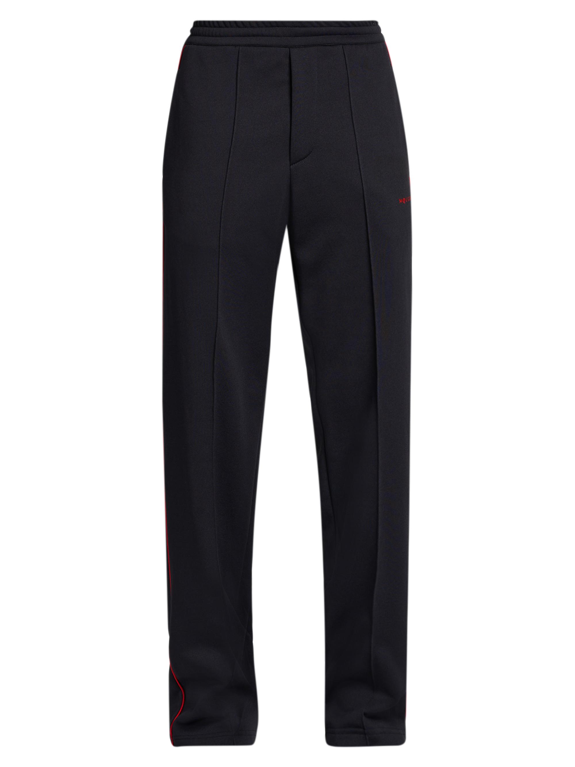 McQueen Men's Cotton-Blend Wide-Leg Joggers - Midnight