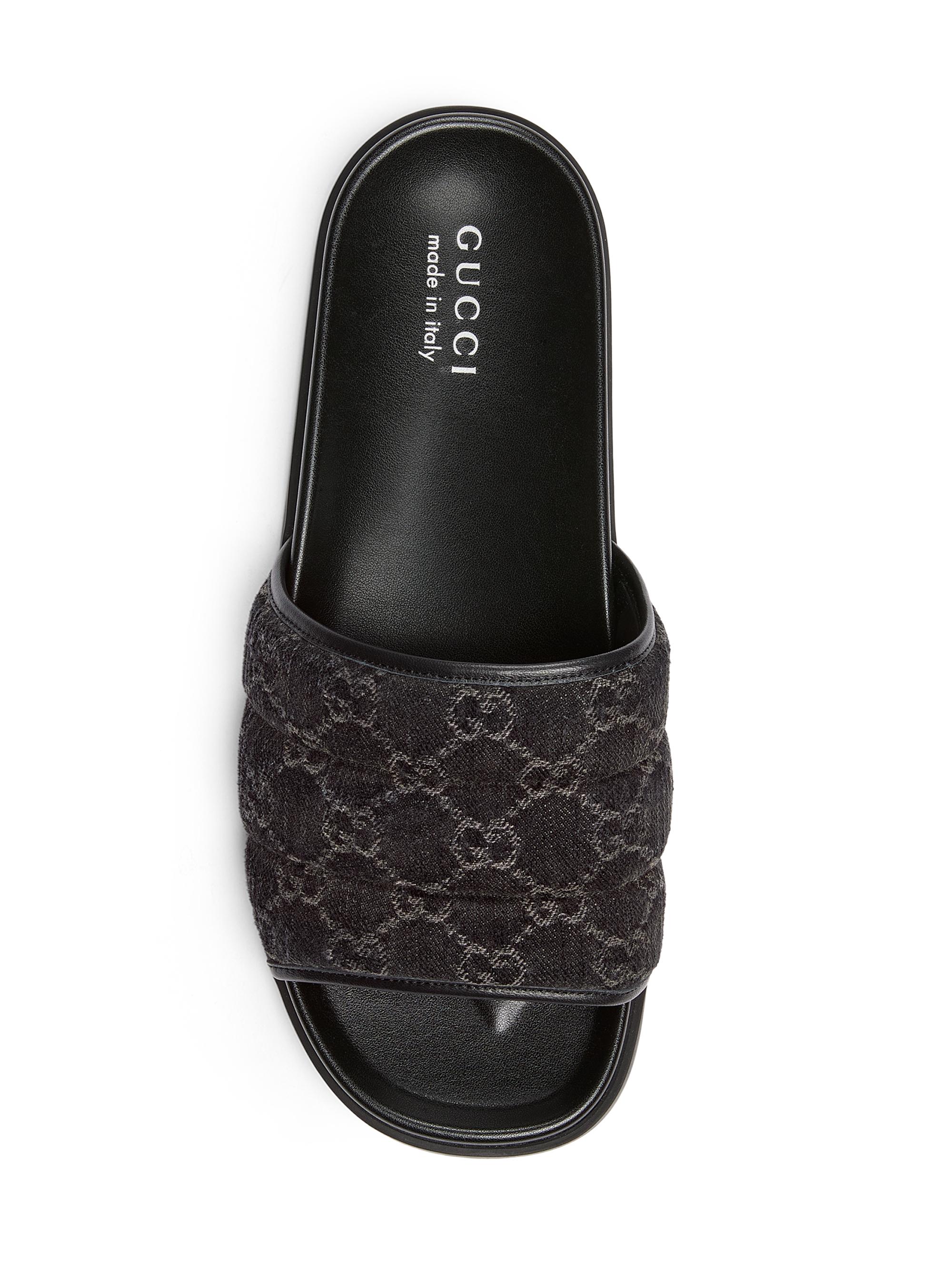 Gucci Rhien Quilted GG Slide Sandals | Saks Fifth Avenue