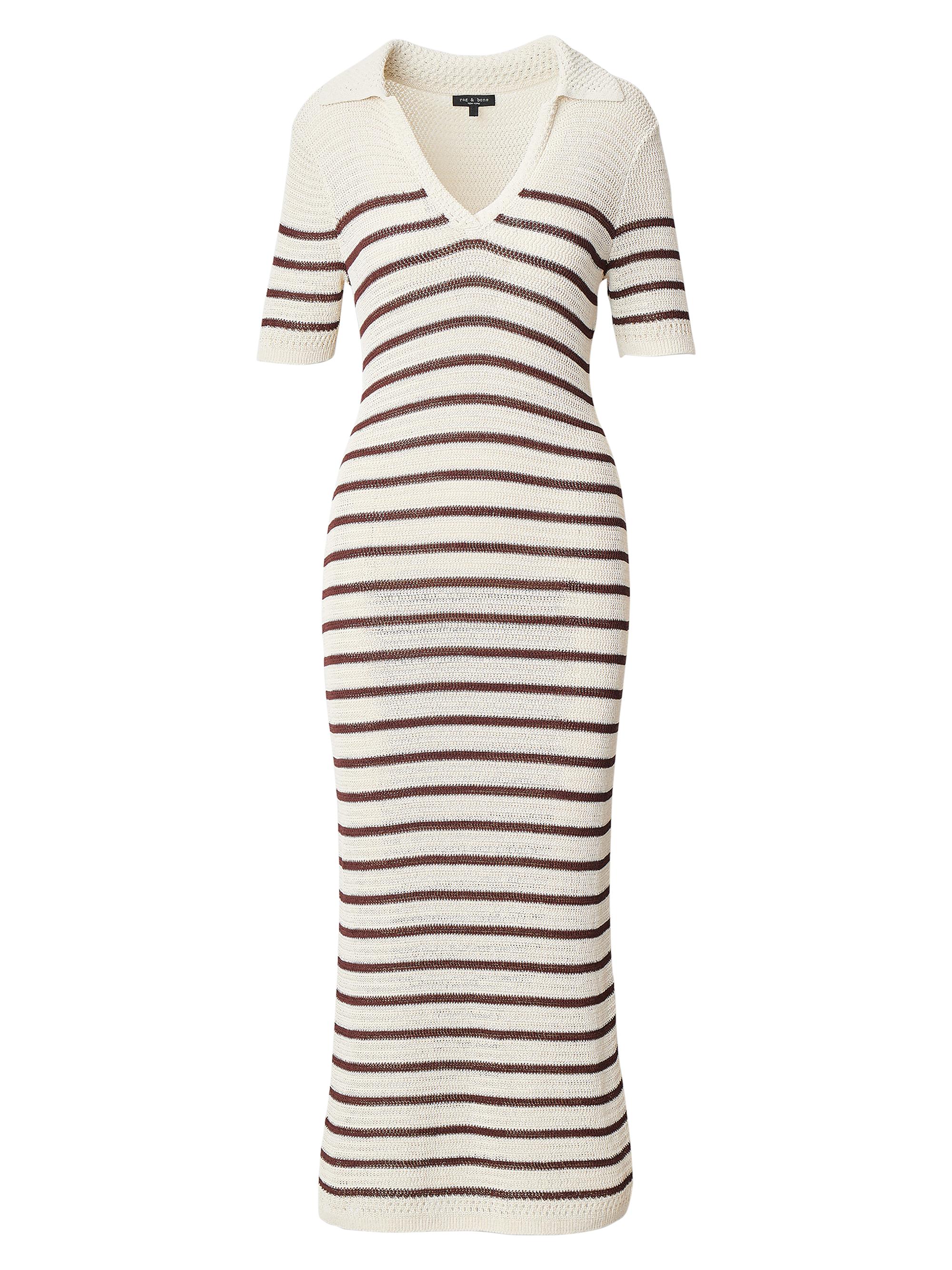 Costi Striped Cotton-Blend Knit Maxi Dress