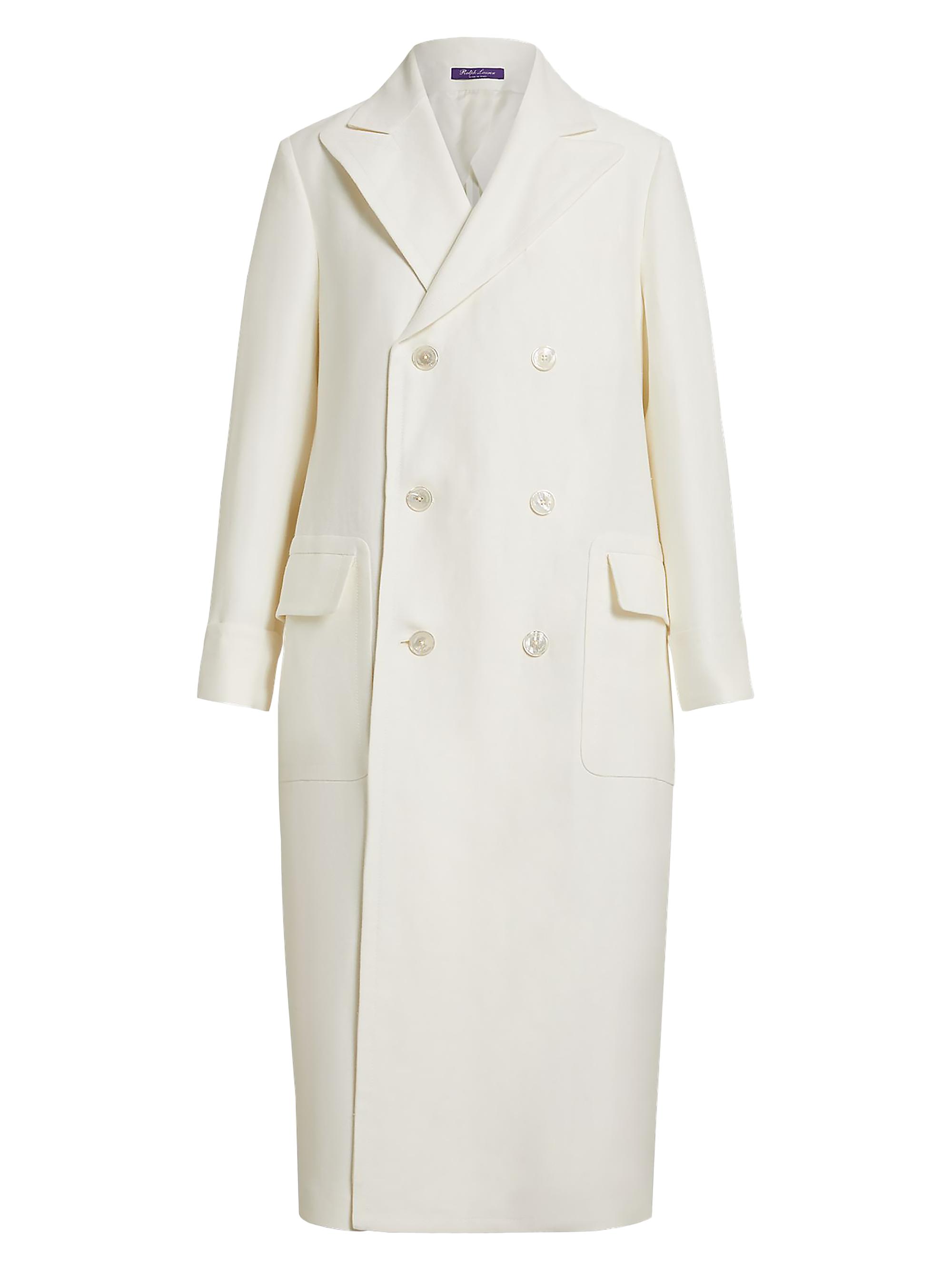 MaCO SUPER140’s WOOL LONG TAIL KNIT ホワイト Long wool, cashmere and silk coat, white | Max Mara