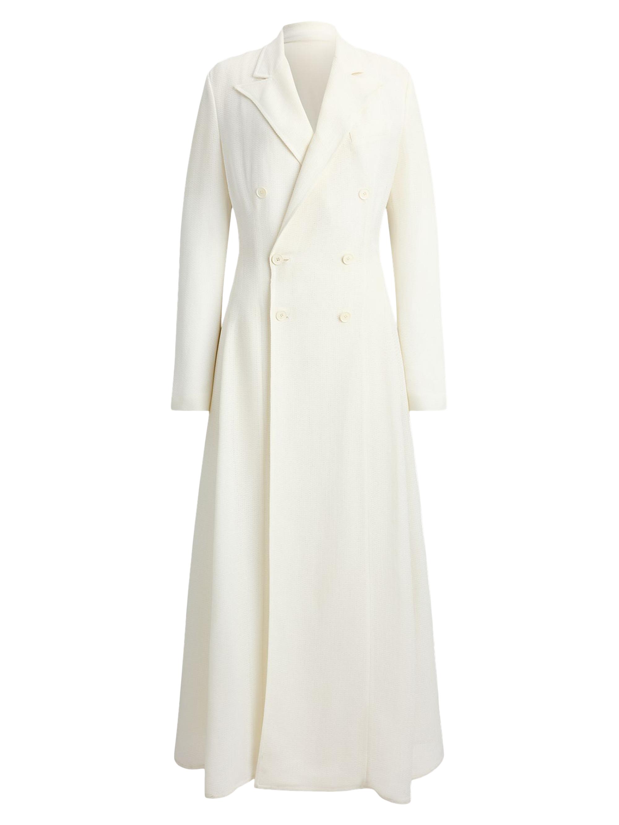 Ralph Lauren Collection Women's Reema Silk-Blend Giro Inglese Day Dress - Lux Cream