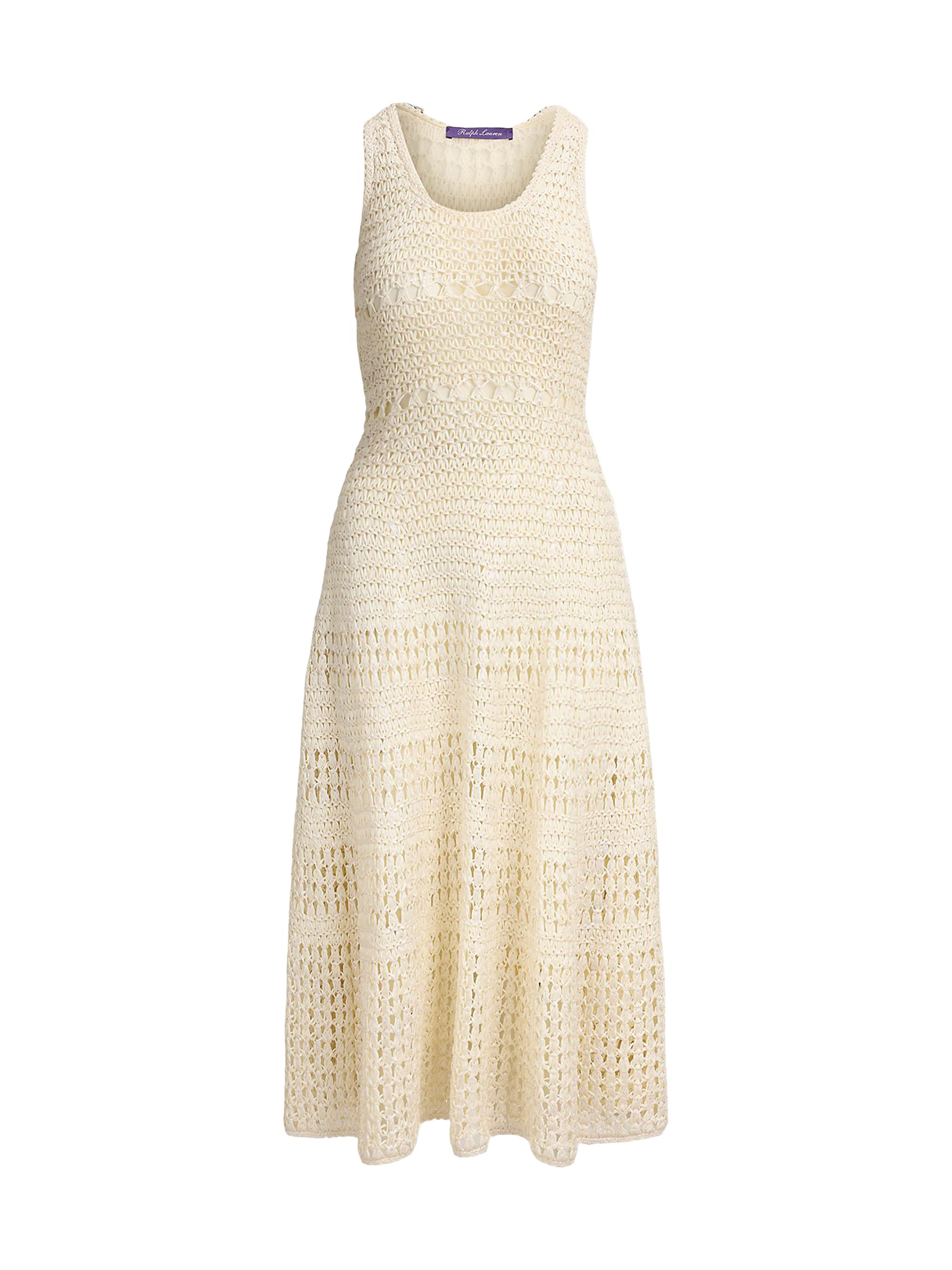 Ralph Lauren Collection Women's Solanna Cotton Sweater Day Dress - Lux Cream