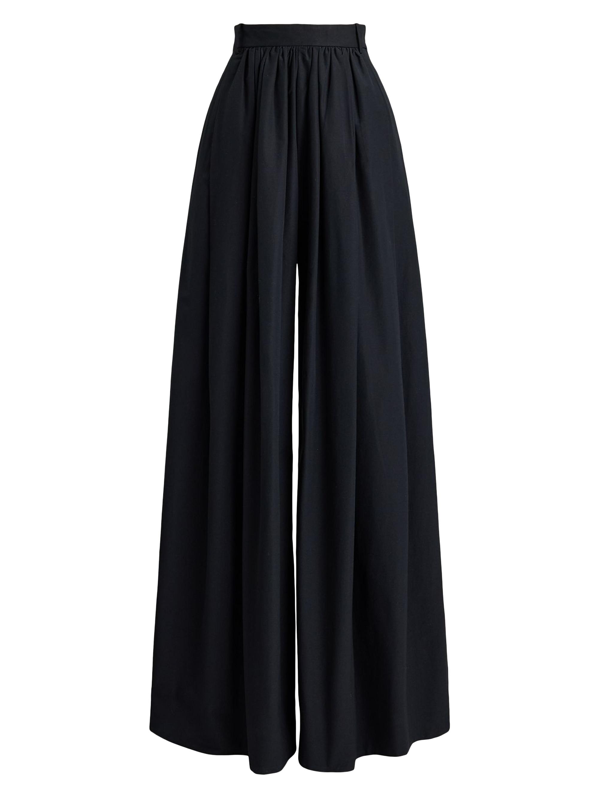 Ralph Lauren Collection Women's Vannesa Poplin Wide-Leg Pants - Black