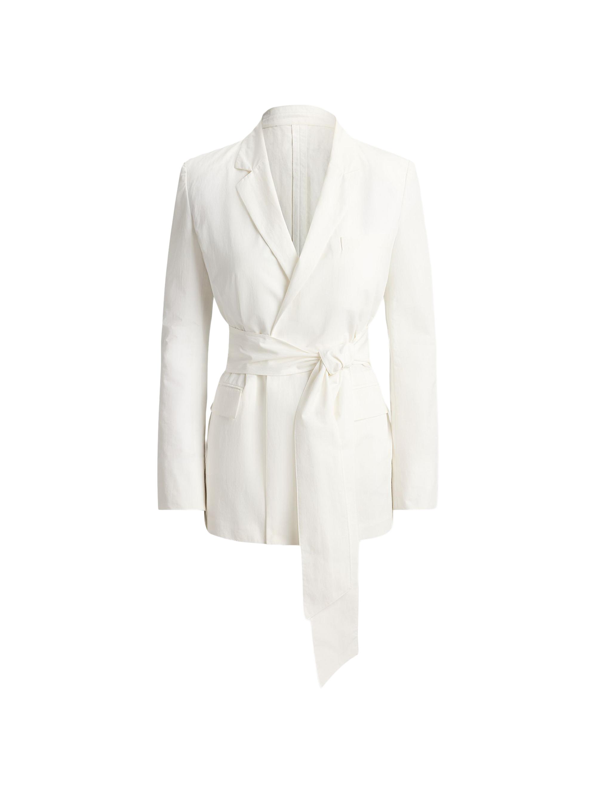 Ralph Lauren Collection Women's Carlotta Peached Cotton-Blend Jacket - White