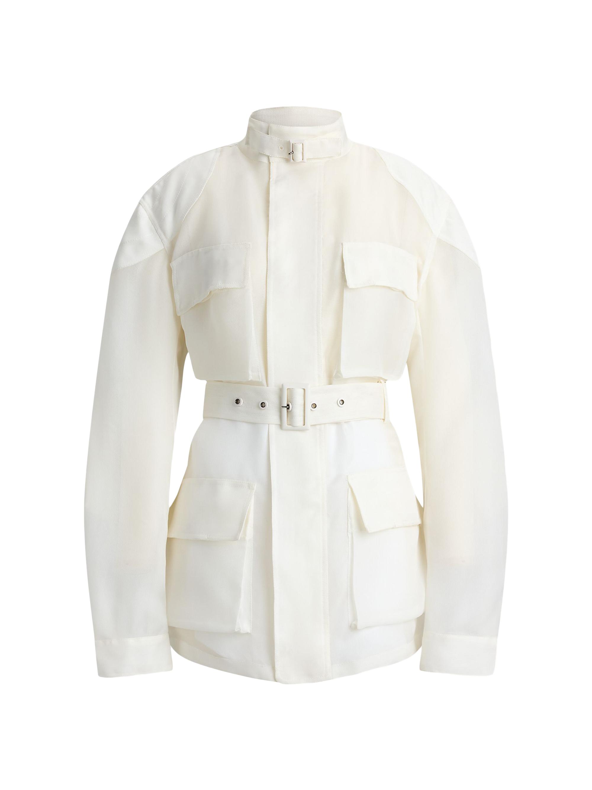 Ralph Lauren Collection Women's Zaria Silk Gazar Field Jacket - Cream