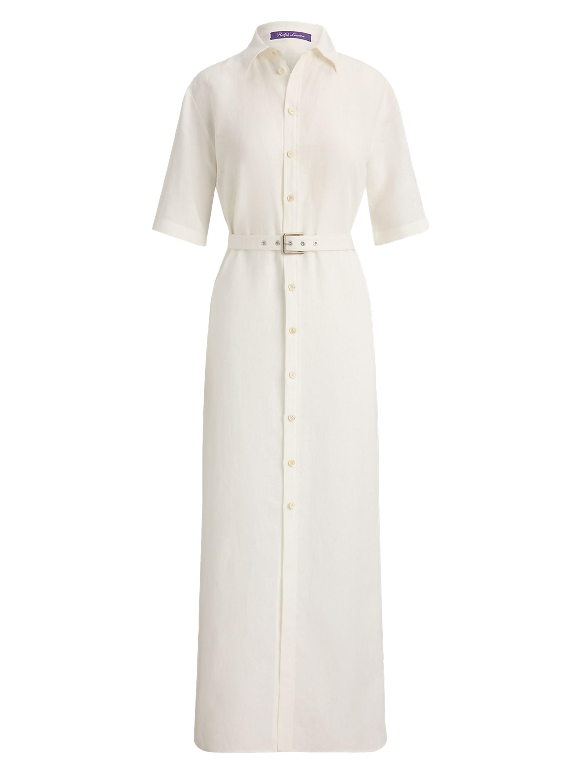 Ralph Lauren Collection Women's Carol Linen Day Maxi Shirtdress - Cream