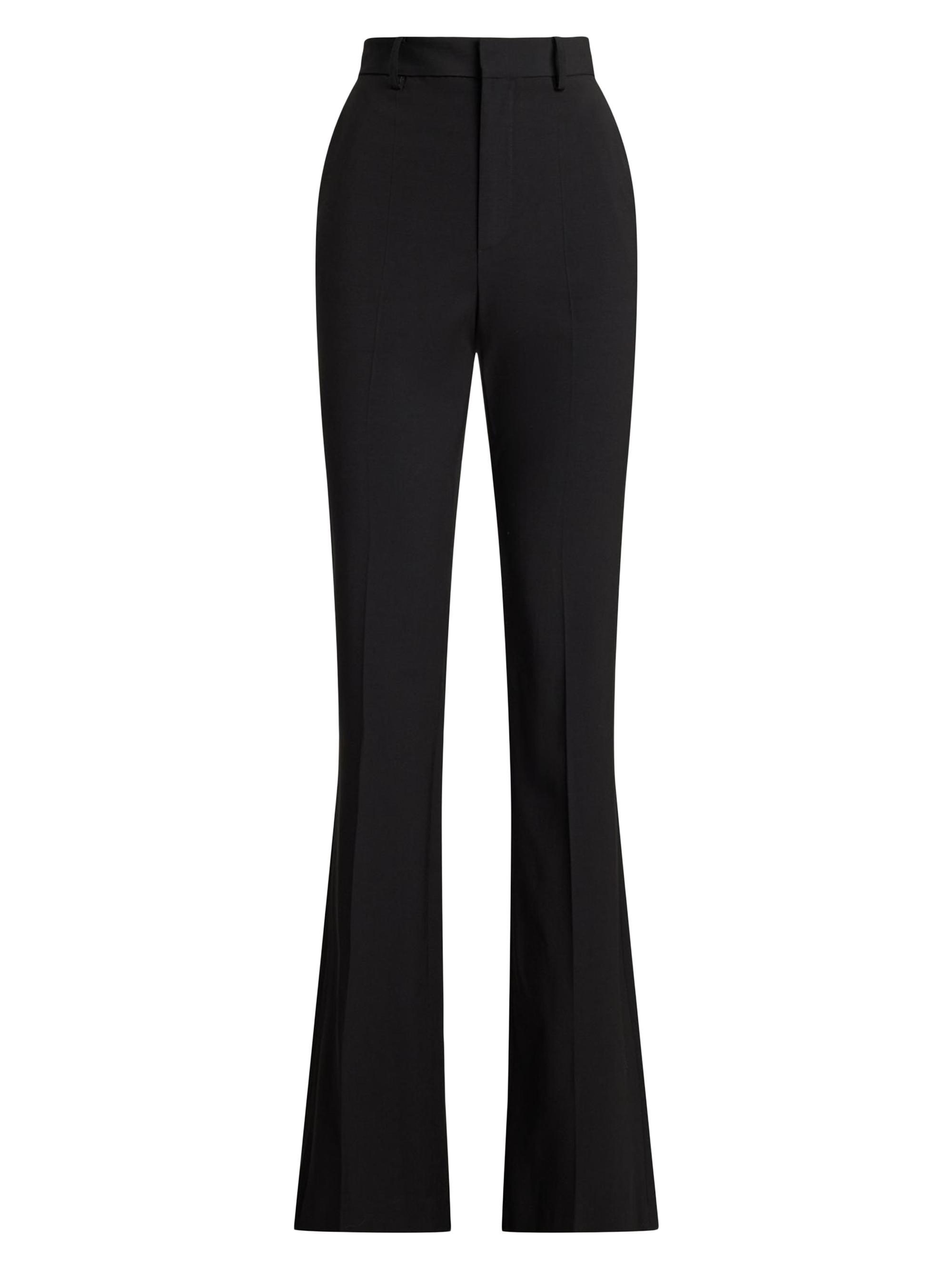 Ralph Lauren Collection Women's Wrigley Wool-Blend Boot-Cut Pants - Black