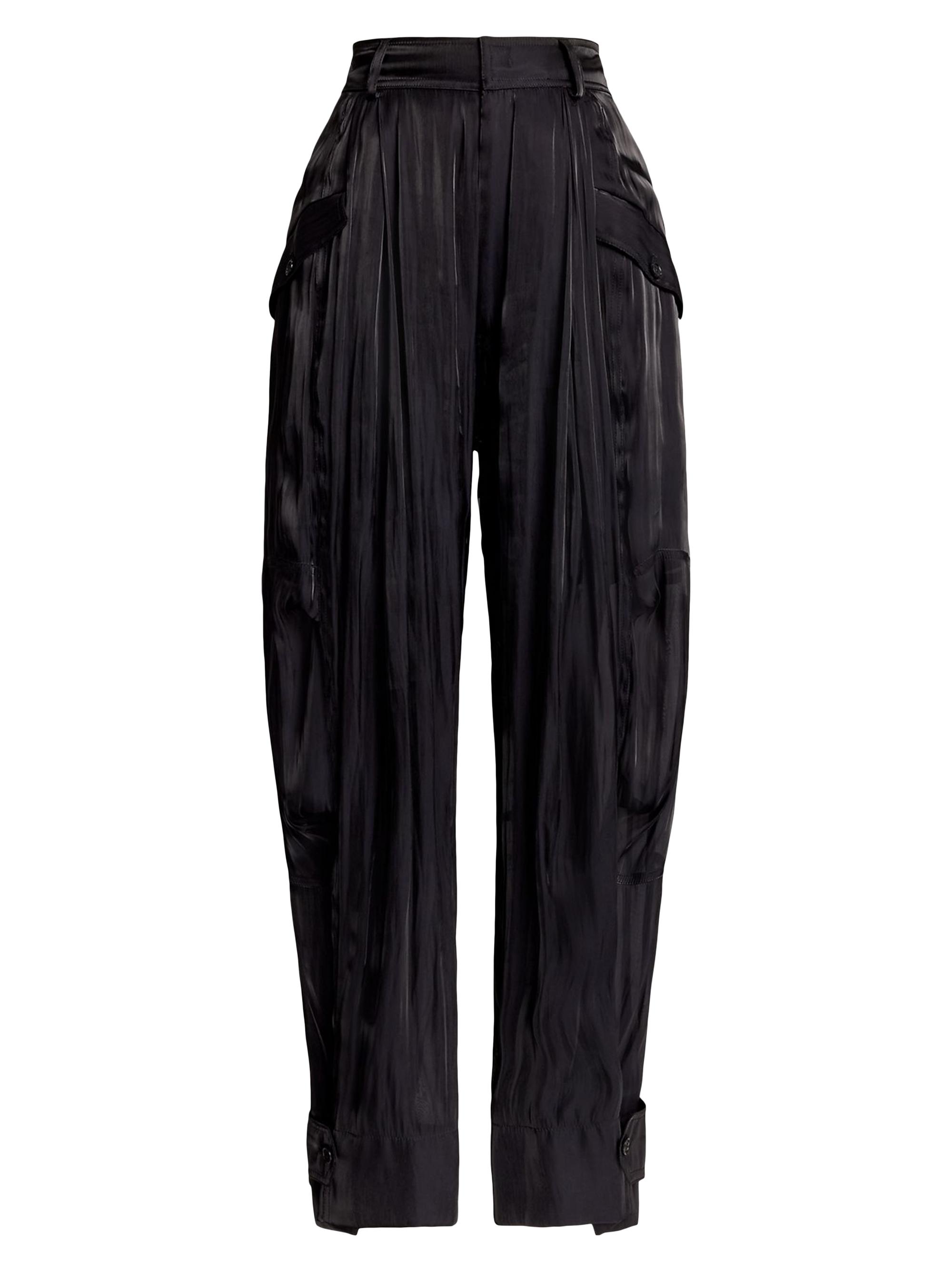 Ralph Lauren Collection Women's Sonya Irridescent Featherweight Cargo Pants - Black