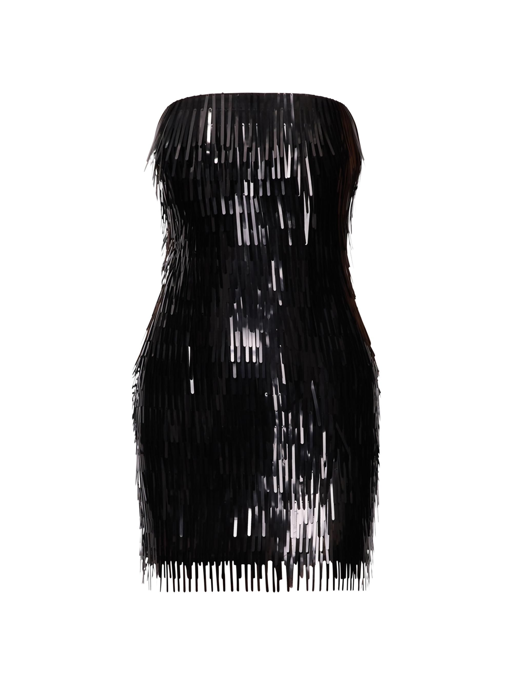 Hervé Léger Women's The Keira Fringed Minidress - Black