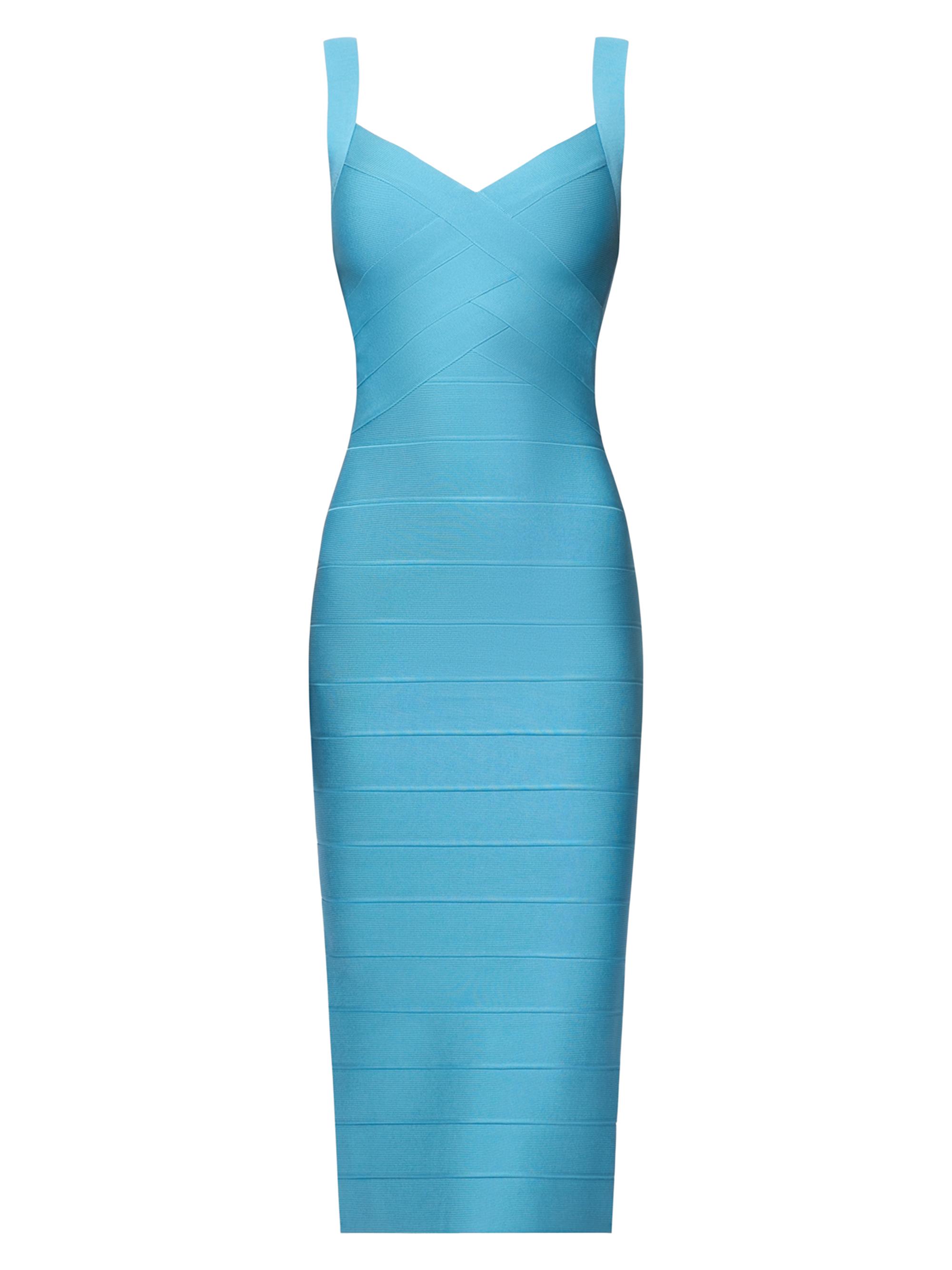 Hervé Léger Women's The Clio Bandage Midi-Dress - Sky