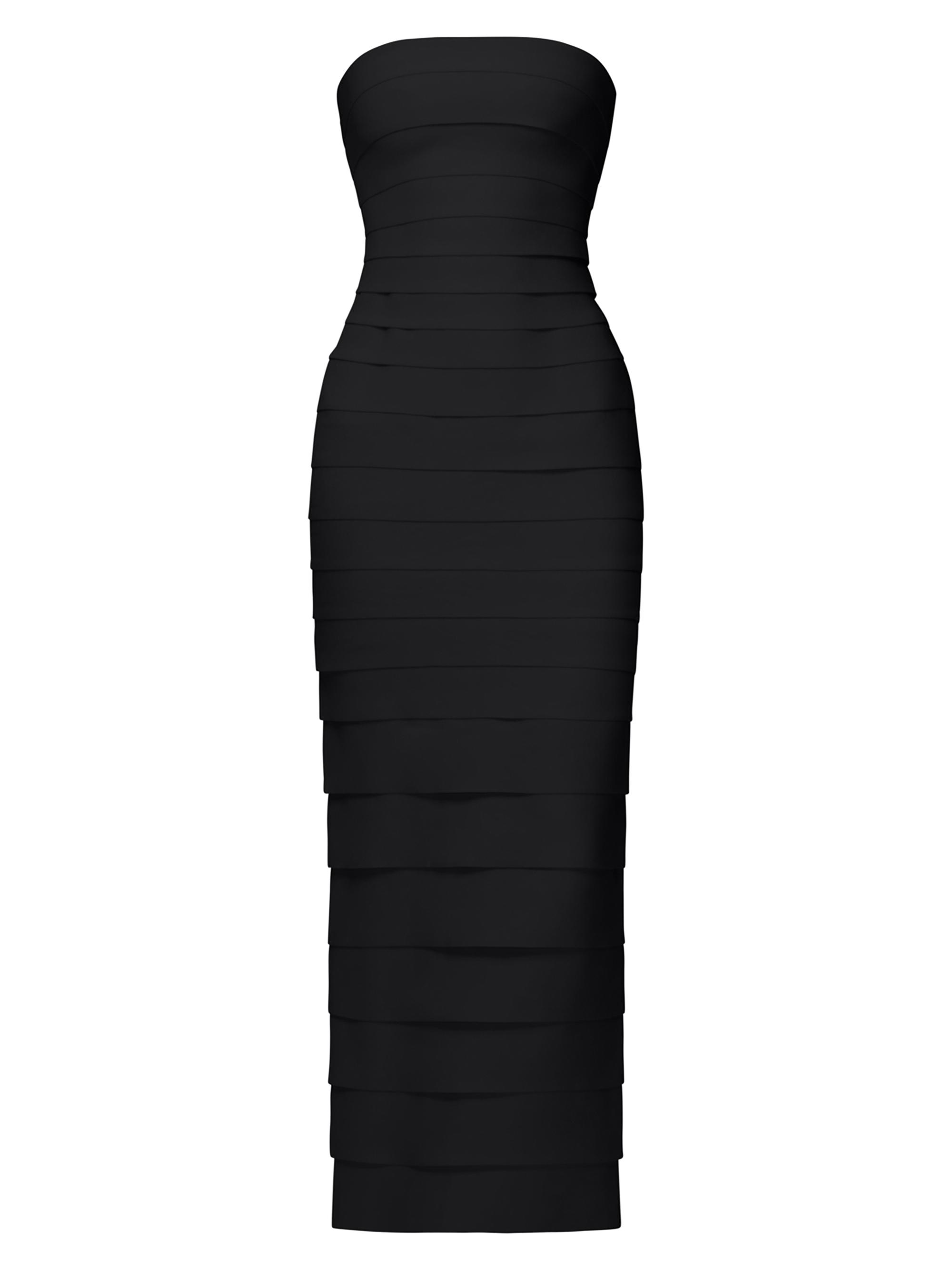 Hervé Léger Women's The Elaina Strapless Ankle-Length Gown - Black