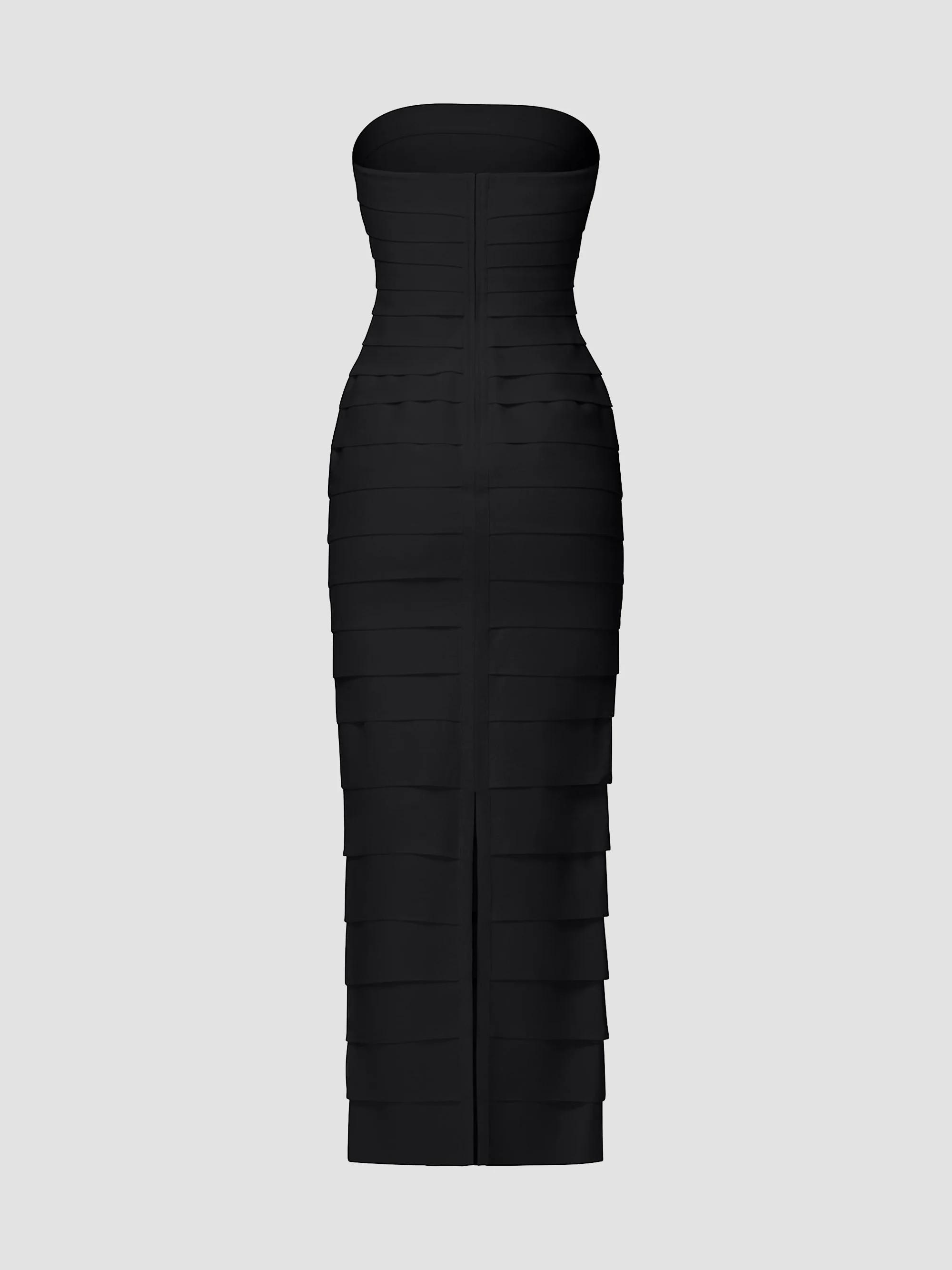 Hervé Léger The Elaina Strapless Ankle-Length Gown | Saks Fifth Avenue