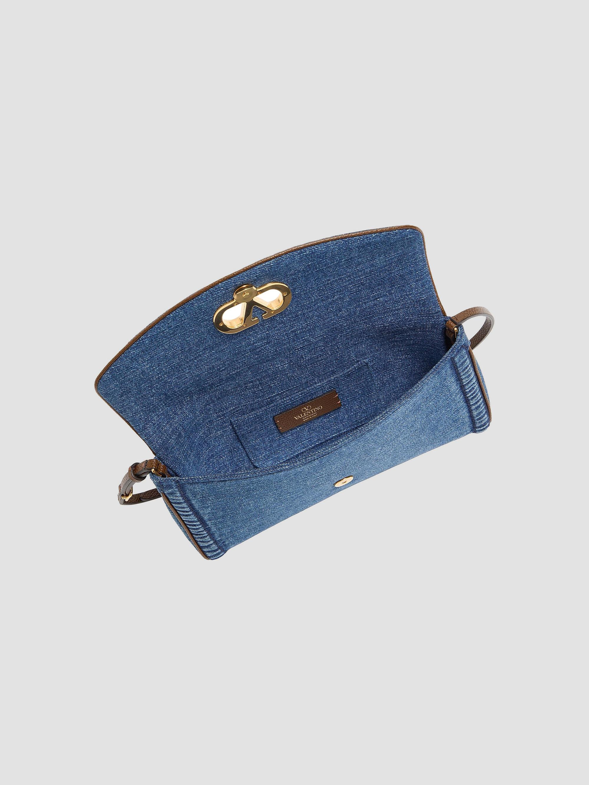 Valentino Garavani DeVain Small Denim Shoulder Bag | Saks Fifth Avenue