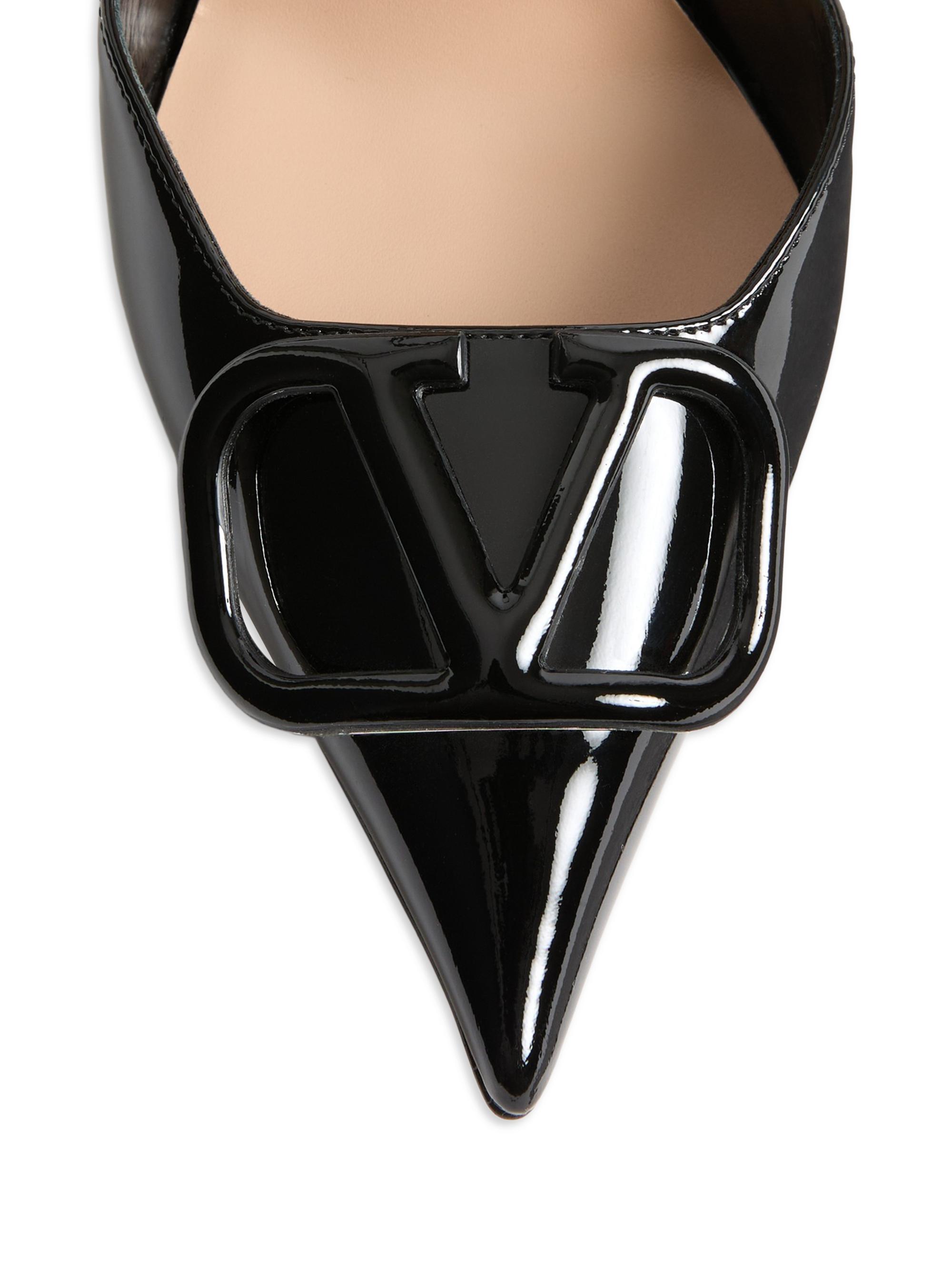Valentino Garavani VLogo 100MM Signature D'orsay Patent Leather