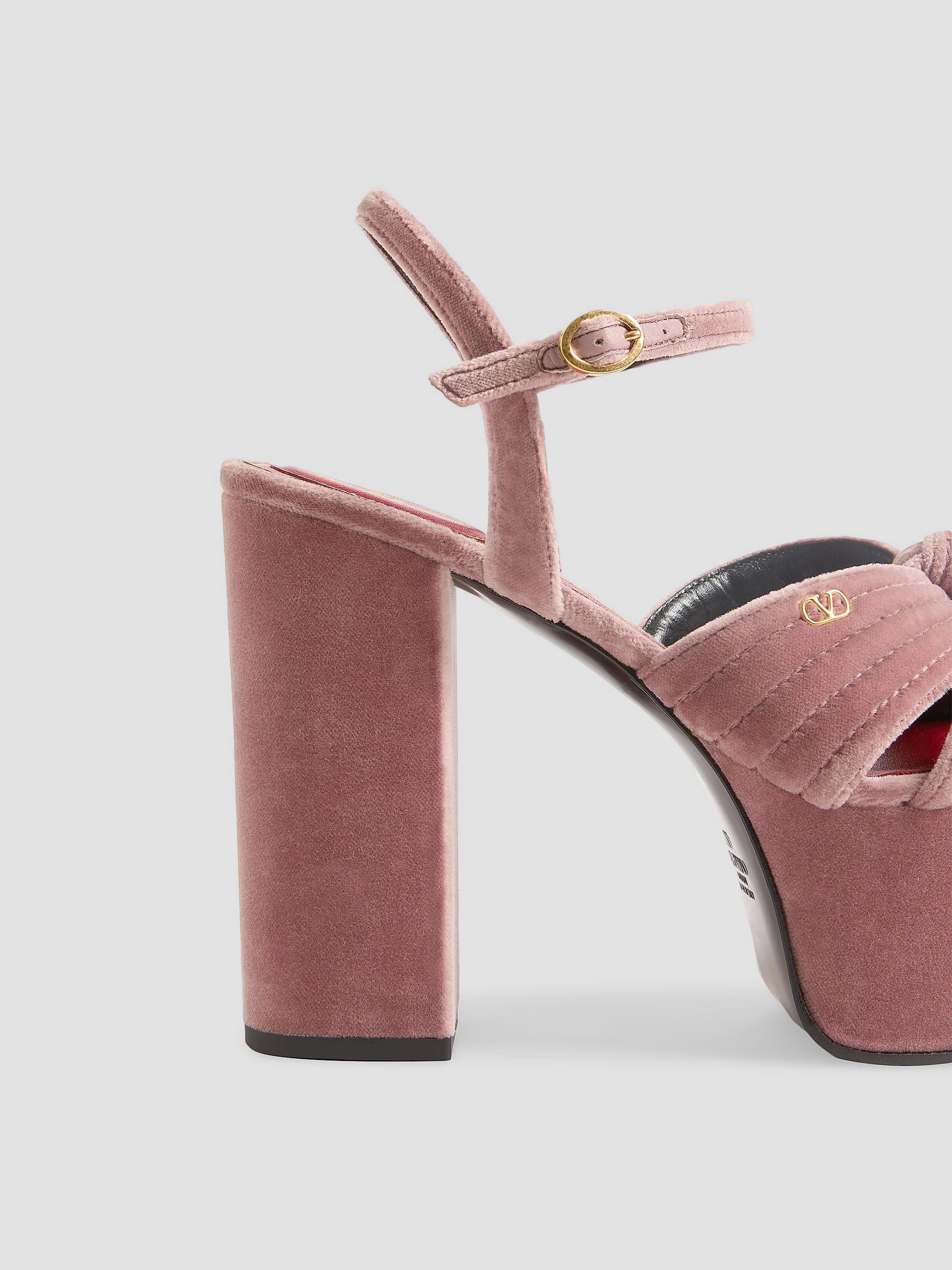 Valentino Garavani Crasher Velvet 125MM Platform Sandals | Saks